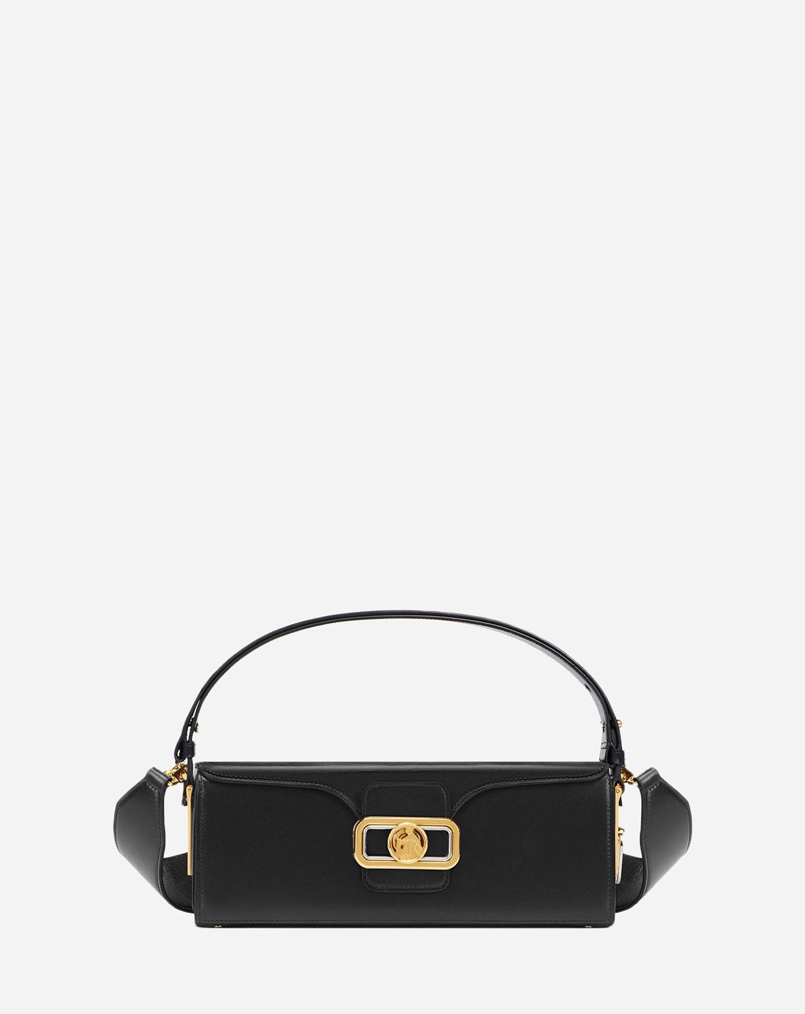 BLACK MEDIUM PENCIL LEATHER BAG