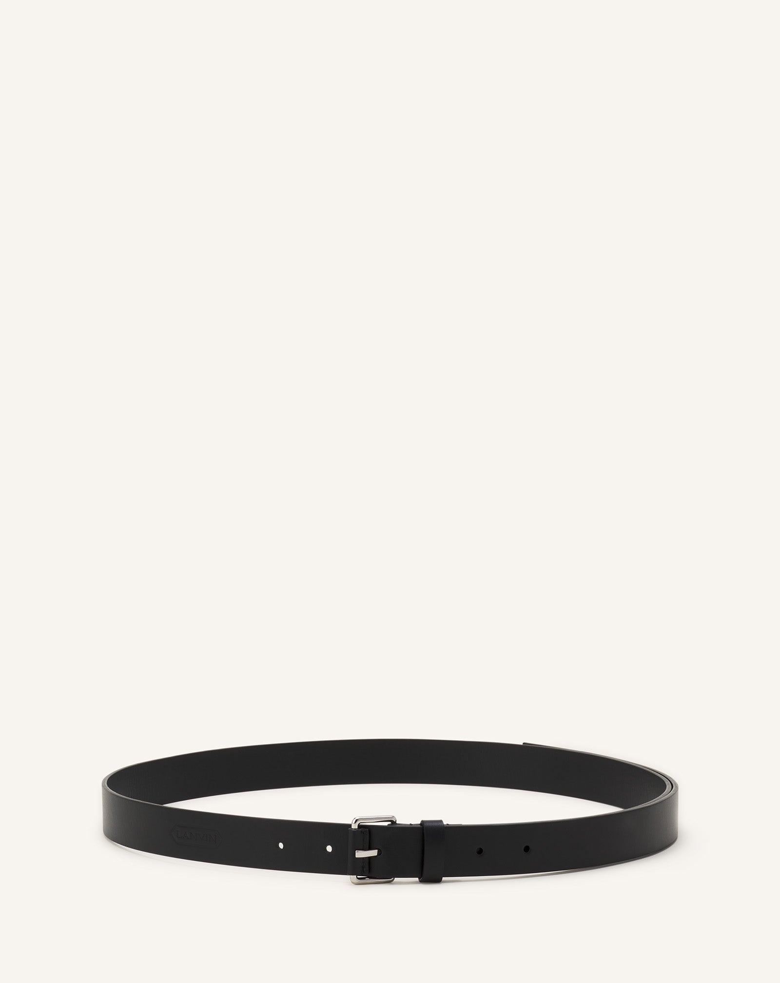 BLACK COMPAGNON LEATHER BELT