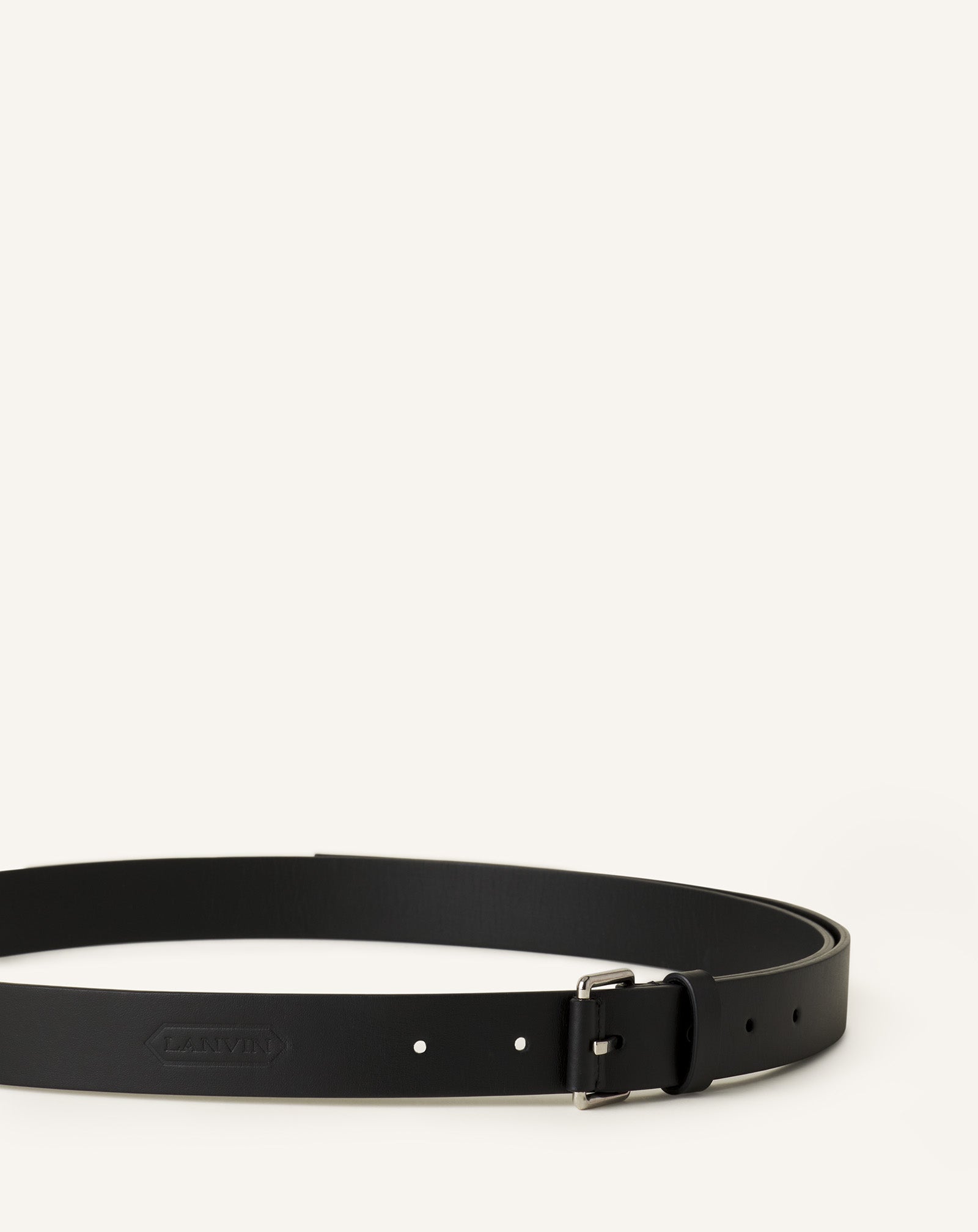 BLACK COMPAGNON LEATHER BELT