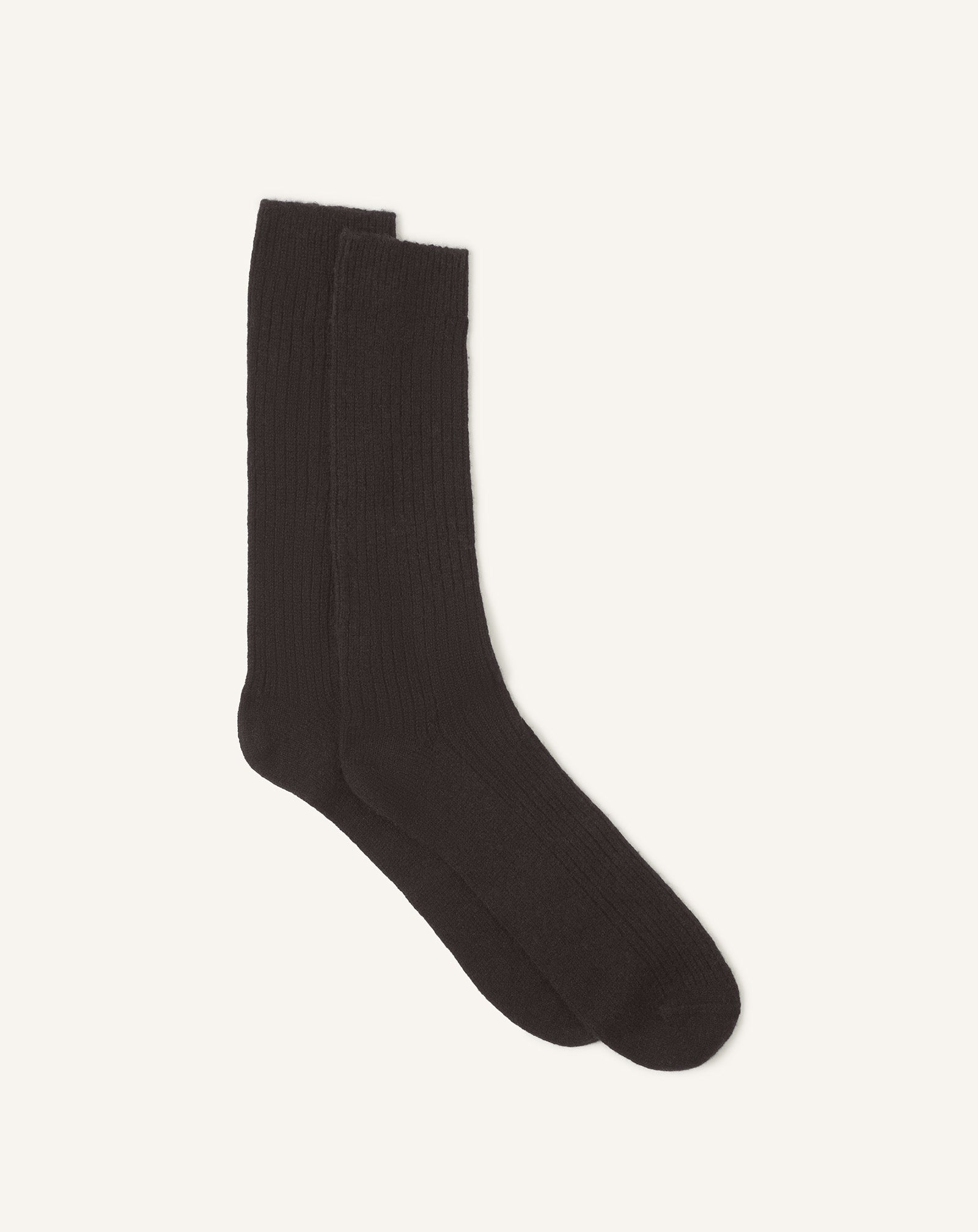 BROWN LANVIN CASHMERE SOCKS