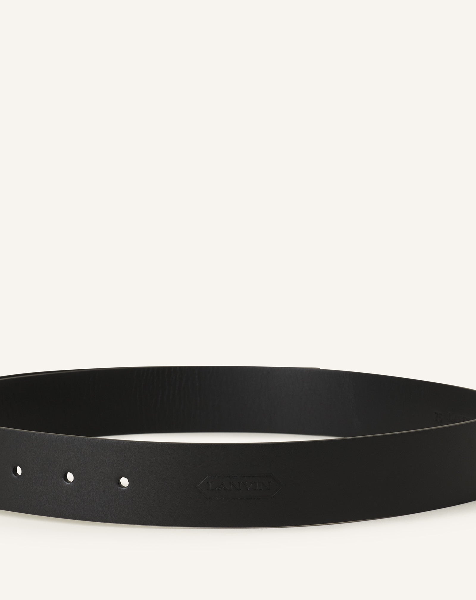 BLACK COMPAGNON LEATHER BELT