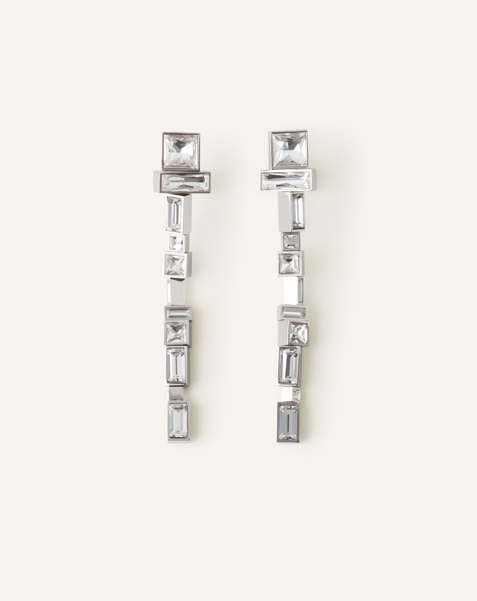 SILVER RHYTHMIQUE LONG EARRINGS