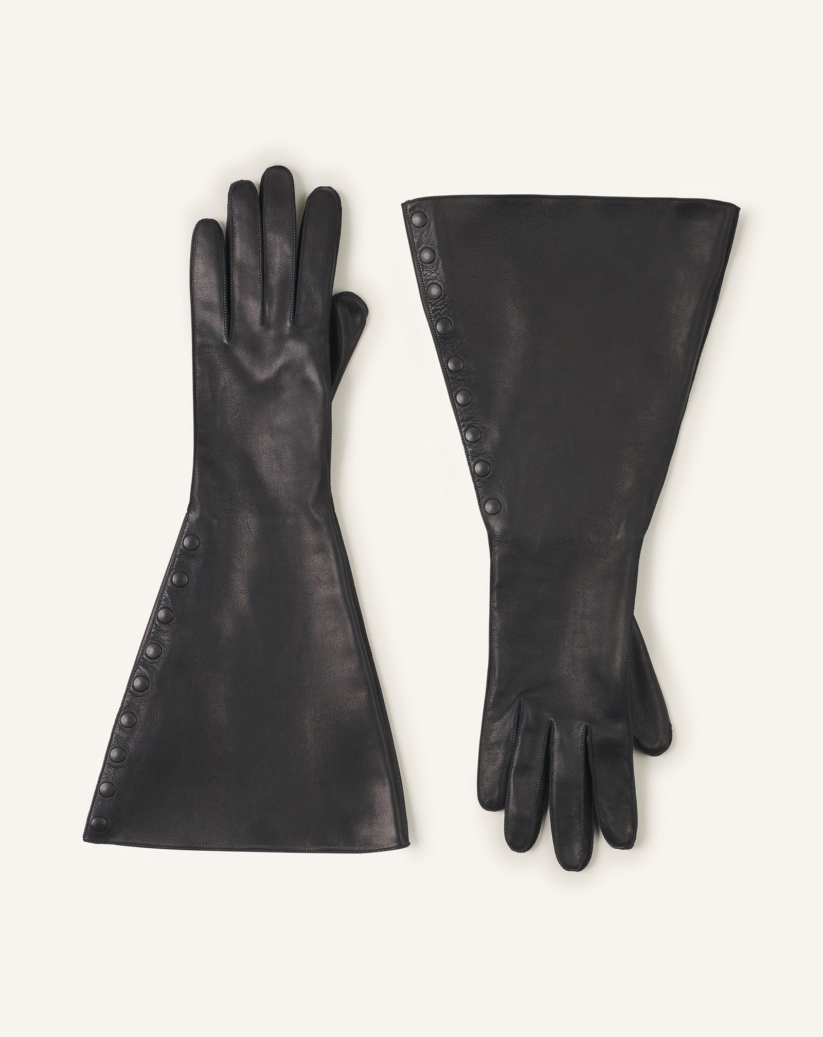 BLACK LARGE LEATHER GLOVES