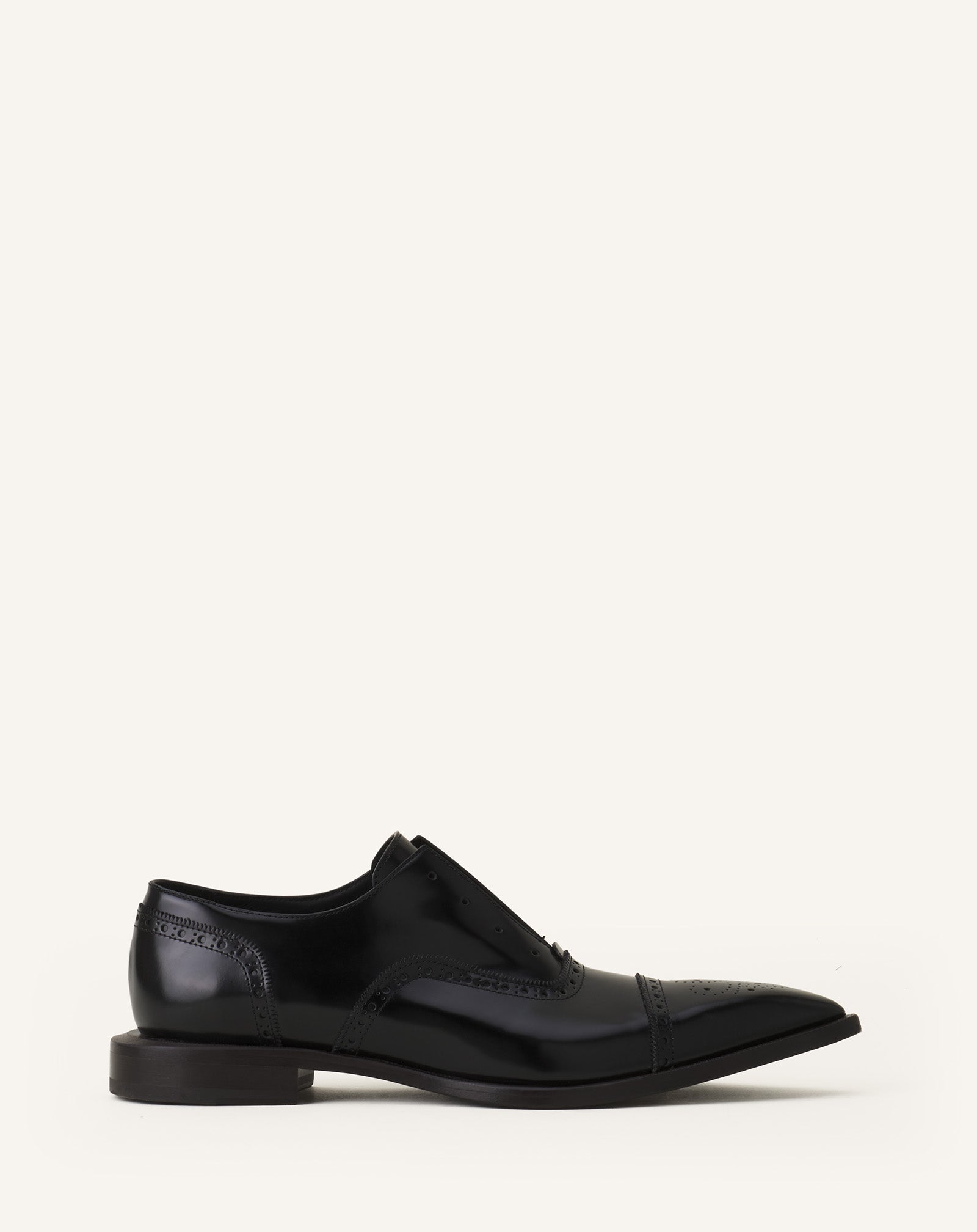 Black Brogue Oxford Shoe In Shiny Leather | Lanvin Black Brogue Oxford Shoe In Shiny Leather | Lanvin