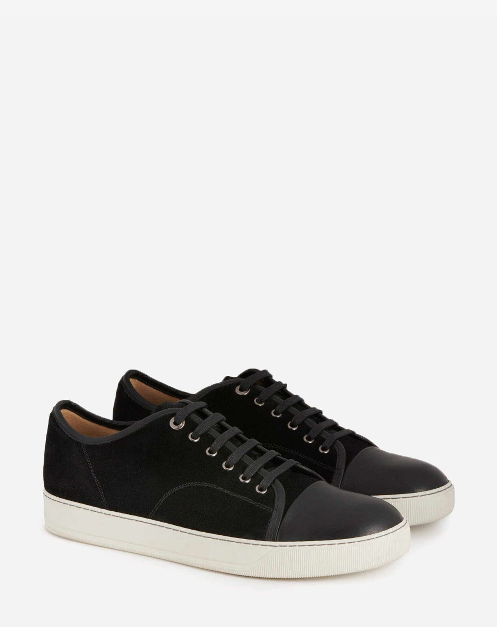 BLACK DBB1 LEATHER AND SUEDE SNEAKERS