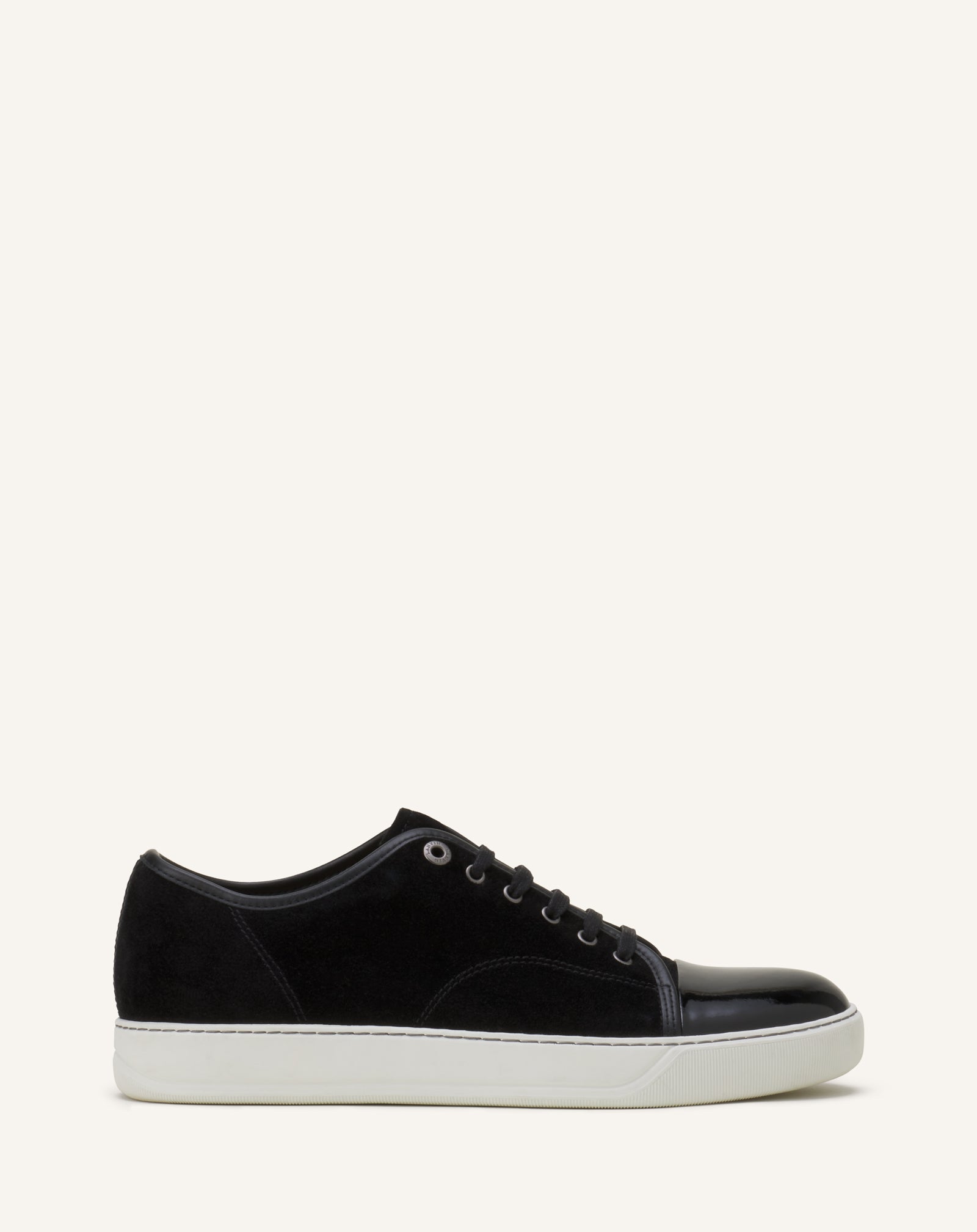 BLACK DBB1 SNEAKERS IN SUEDE AND PATENT LEATHER