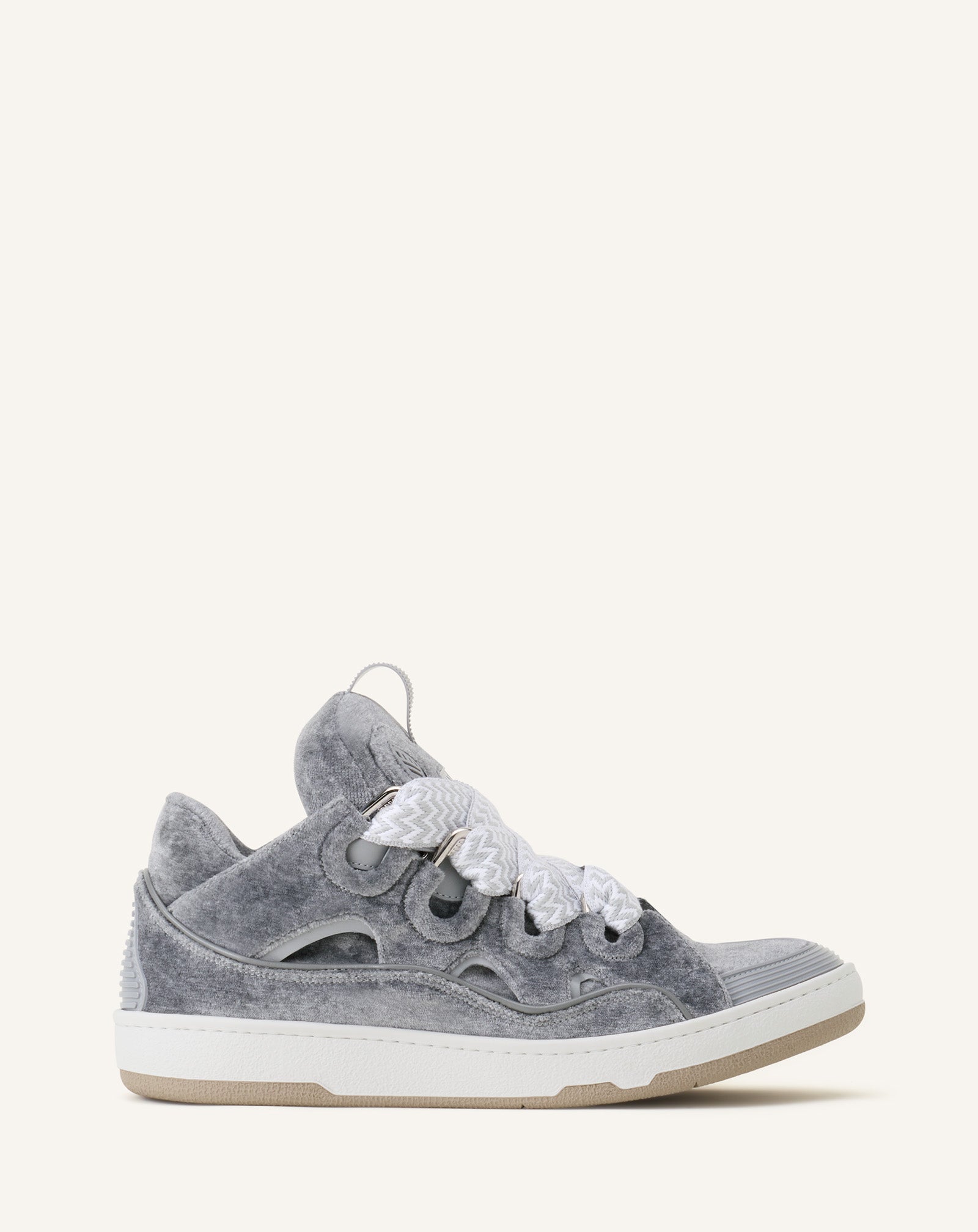 【CVeezy56】　極美品　LANVIN COLLECTION Curb Sneakers En Jersey Grey | Lanvin
