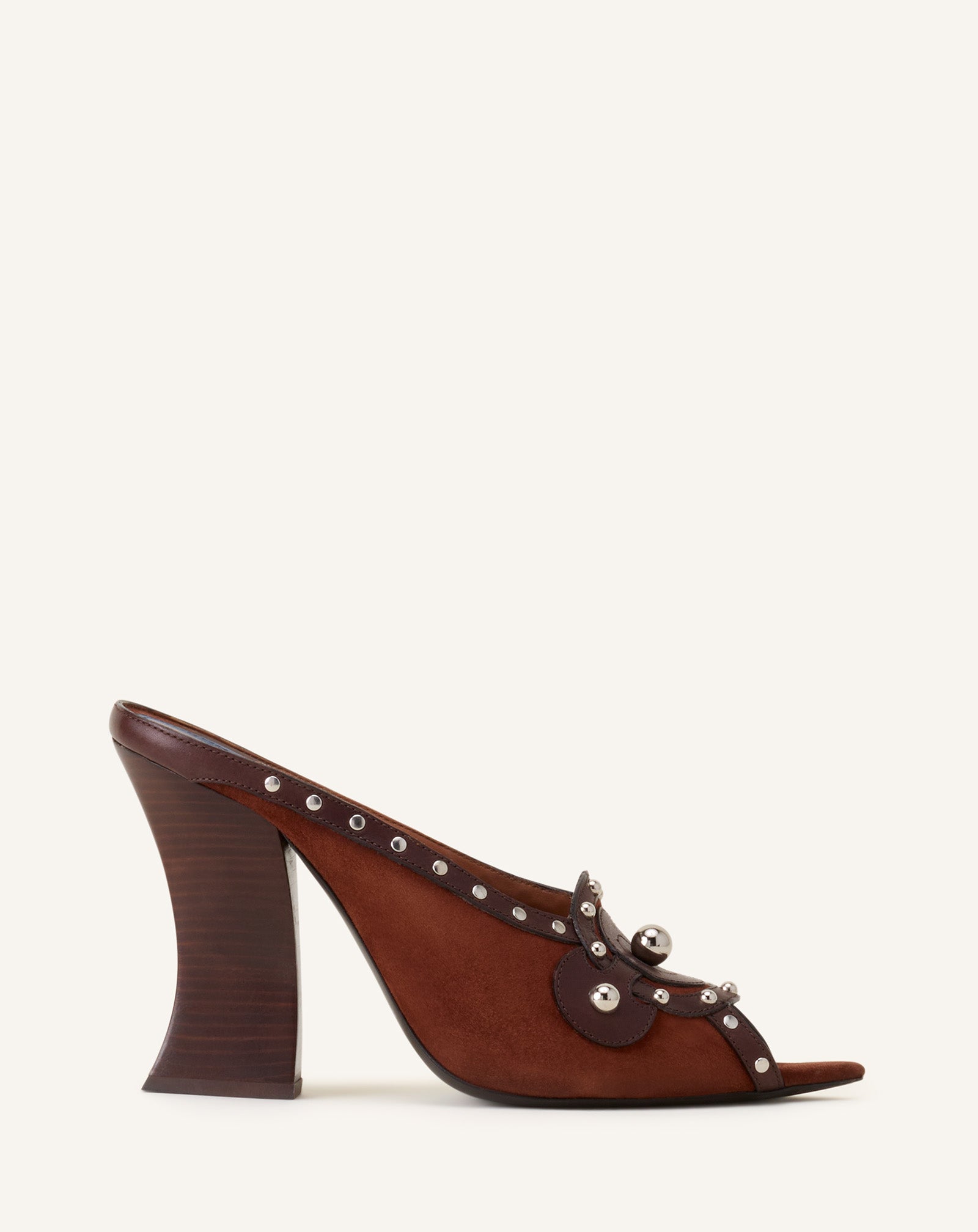 BROWN ECLIPSE ARCH HEELED MULE