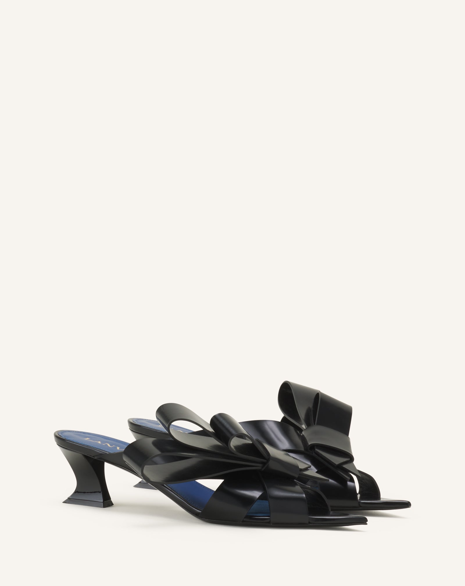 CADEAU LEATHER MULE WITH HEEL