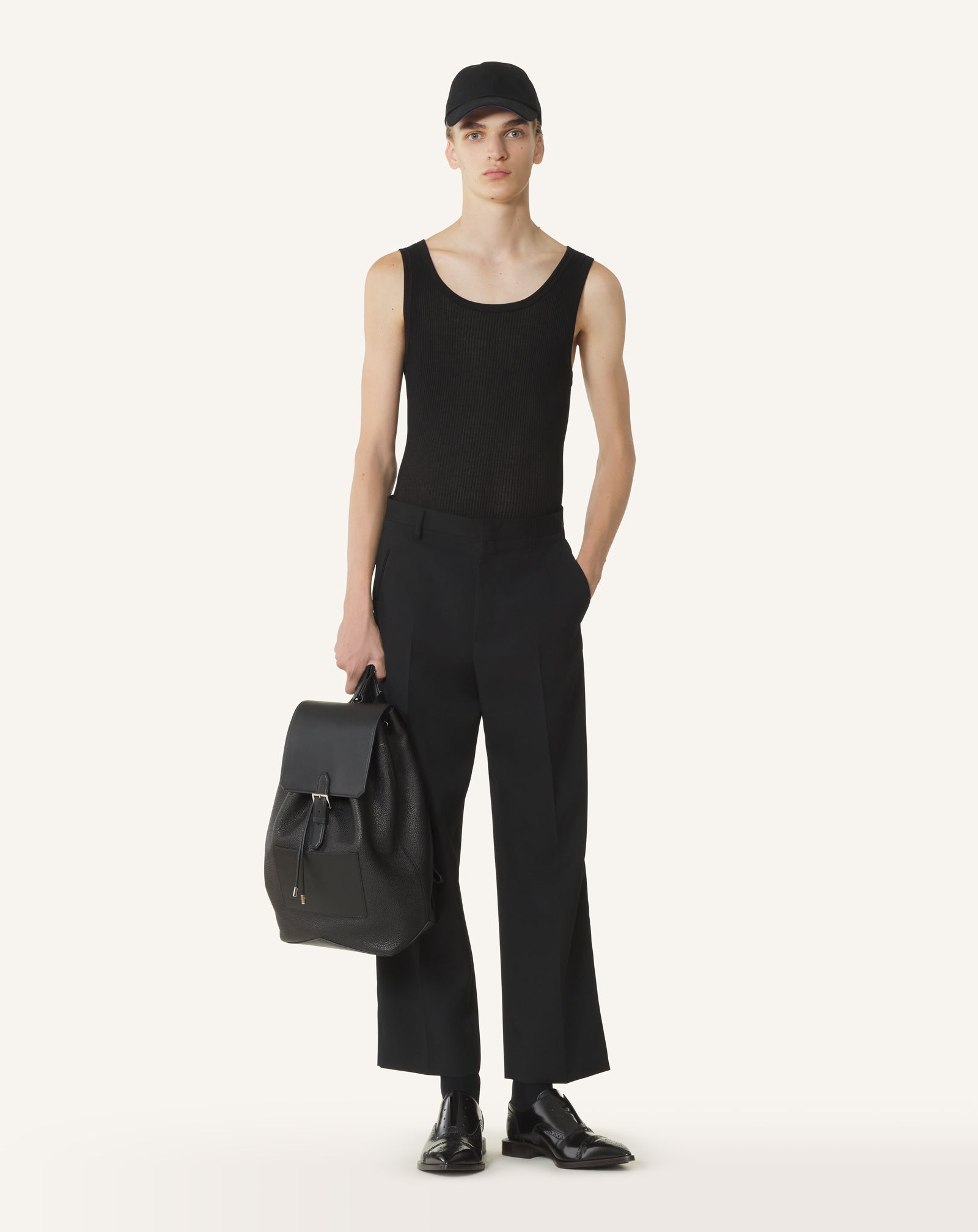 CATCH BY LANVIN LEATHER BACKPACK