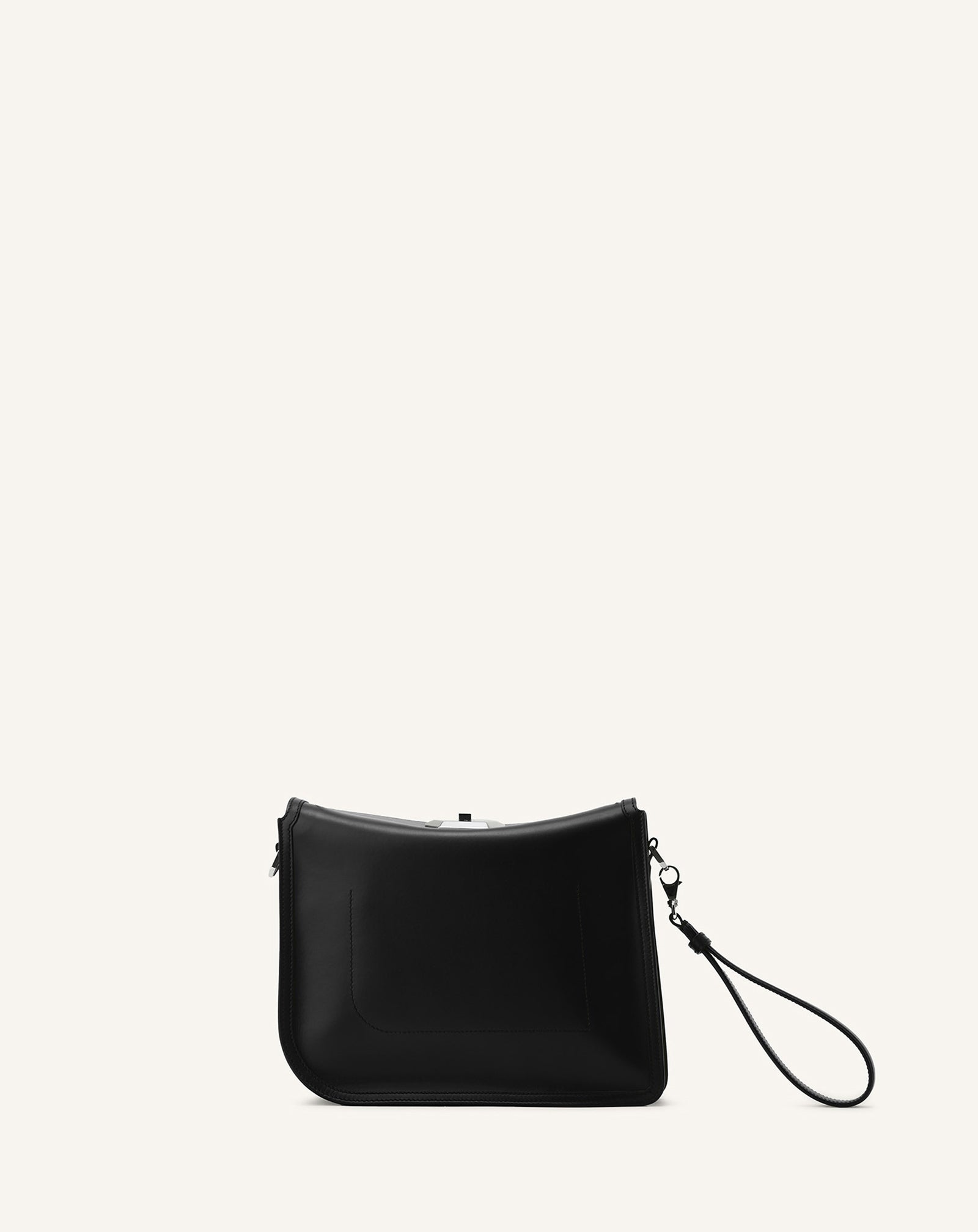 COMPAGNON ASYMMETRICAL LEATHER CLUTCH BAG
