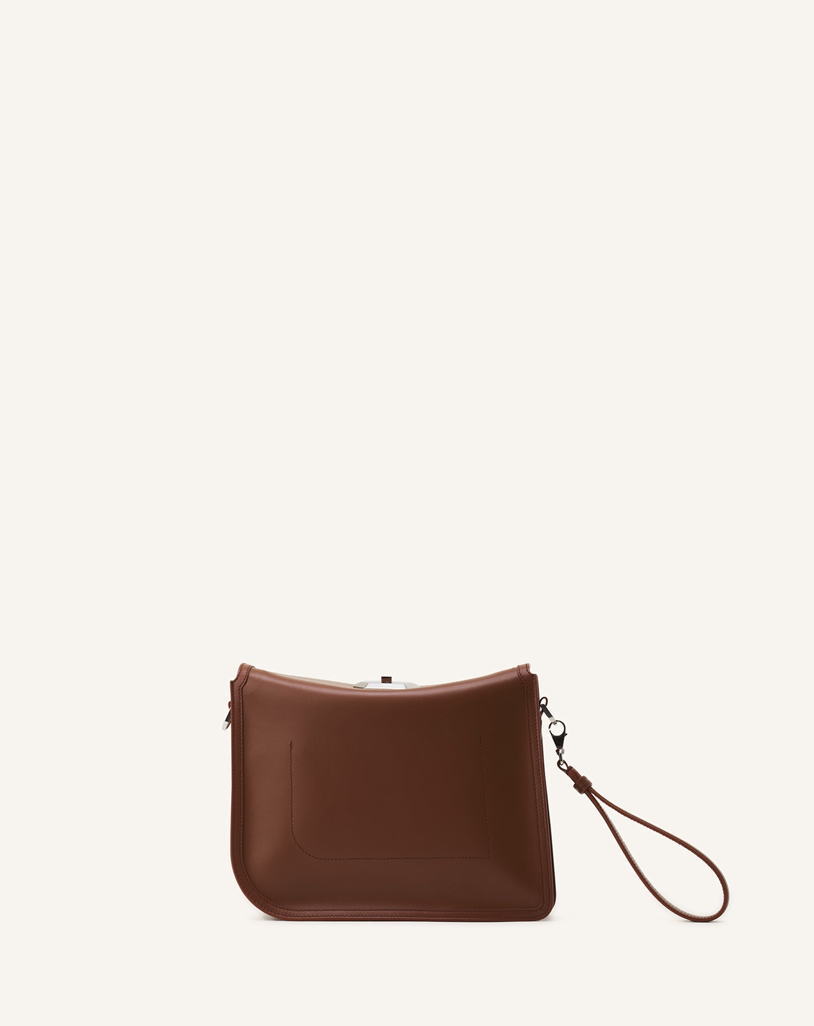 COMPAGNON ASYMMETRICAL LEATHER CLUTCH BAG