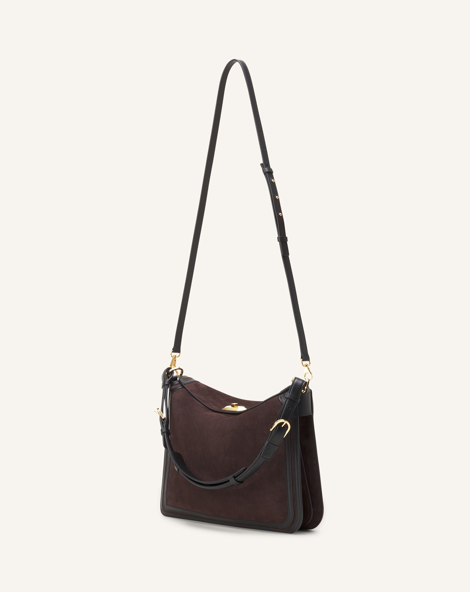 COMPAGNON ASYMMETRICAL BAG IN SUEDE