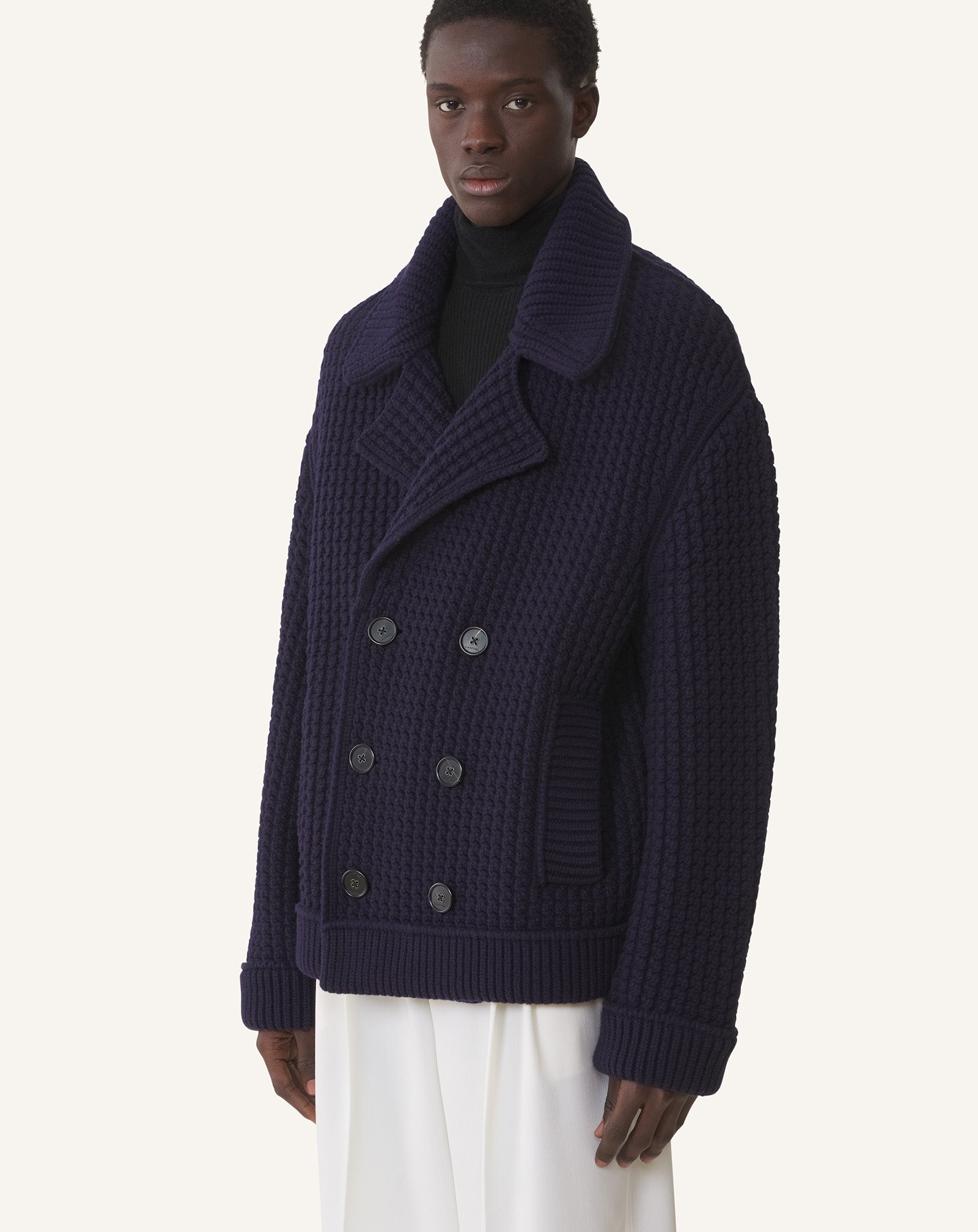 RELAXED-FIT WOOL PEACOAT