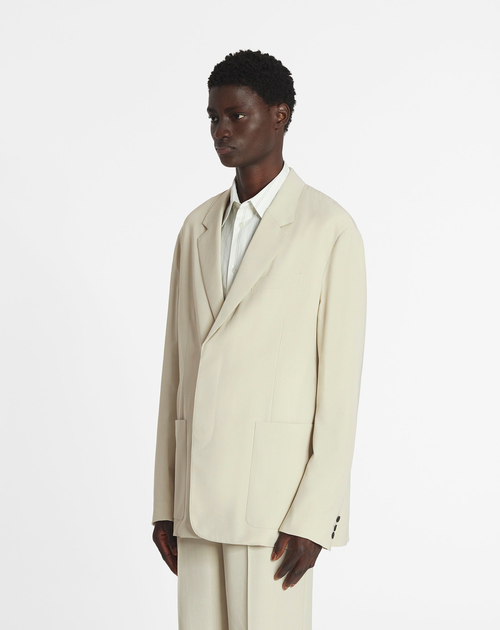LOOSE-FITTING WOOL BLEND JACKET