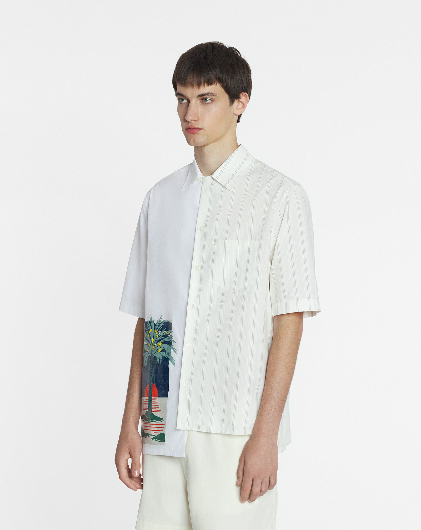 PRINTED ASYMMETRIC SHIRT
