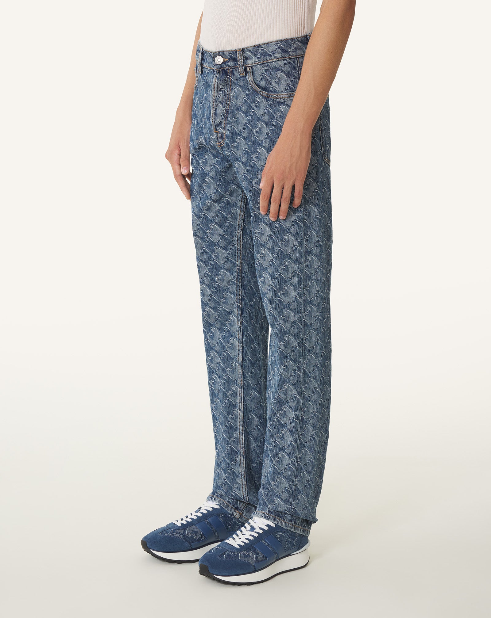 LUNAR YEAR JACQUARD DENIM PANTS