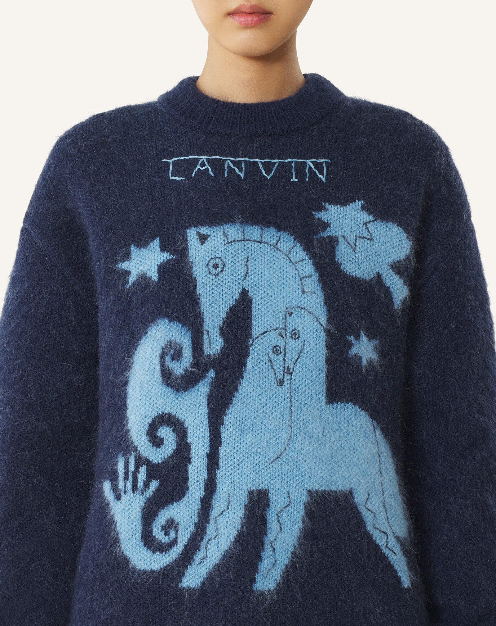 LUNAR YEAR JACQUARD MOHAIR SWEATER