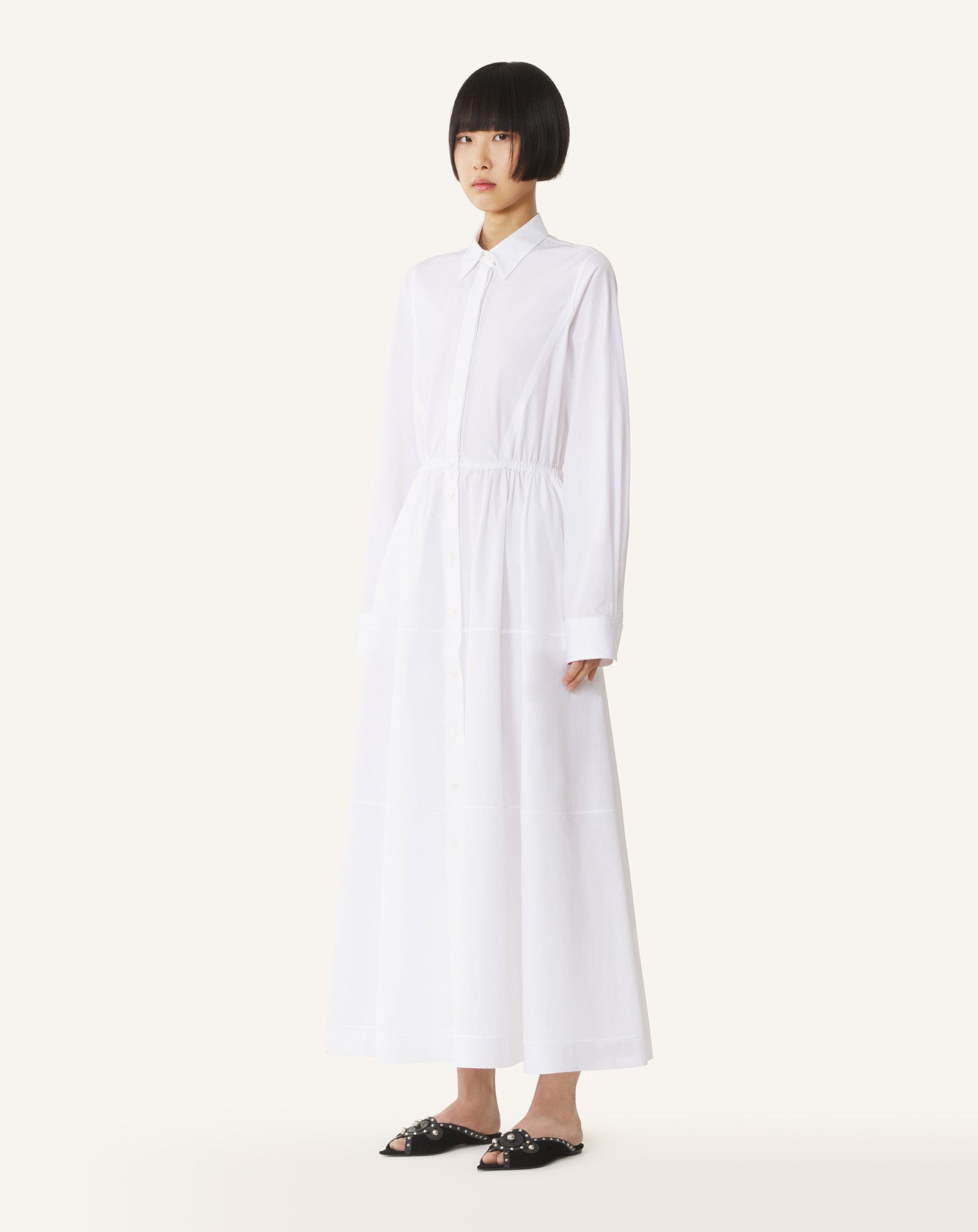 COTTON POPLIN SHIRT DRESS