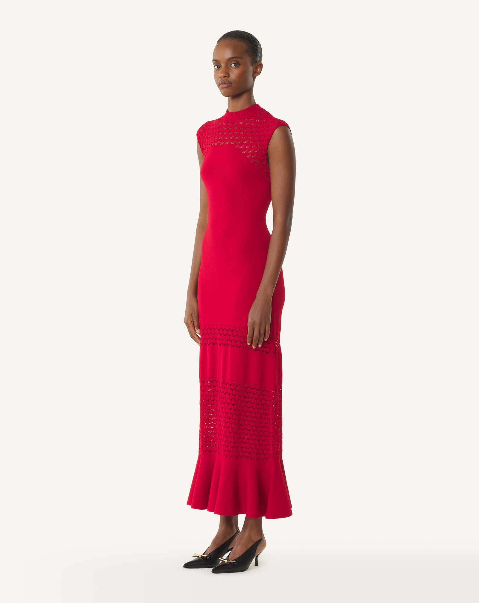 LACE DETAIL DRESS IN VISCOSE