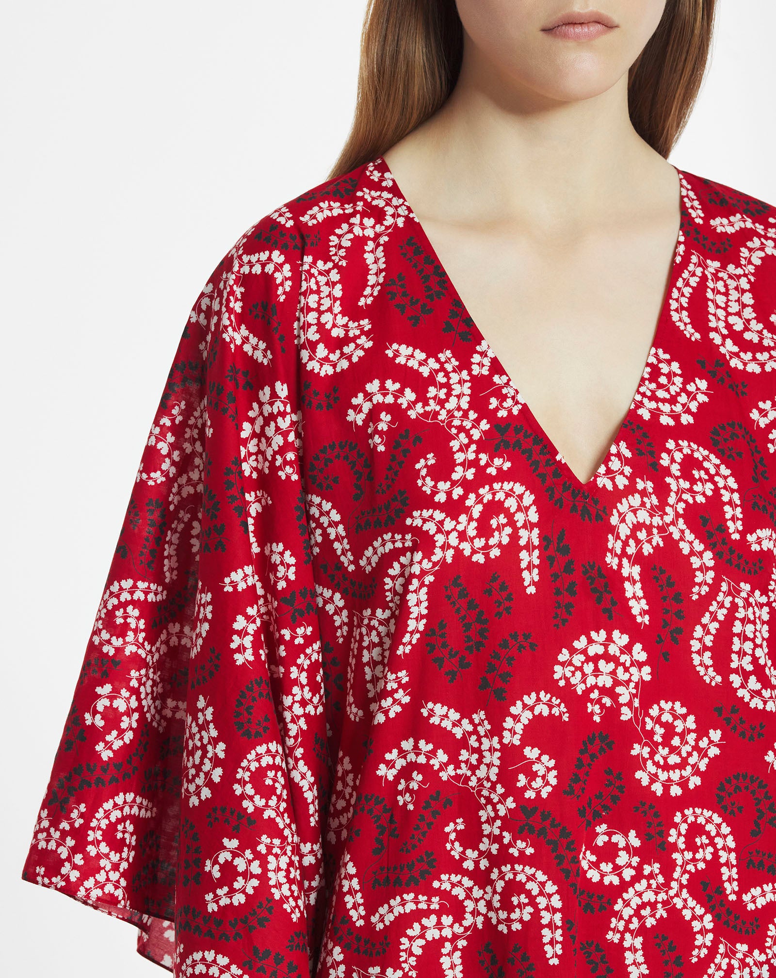PRINTED COTTON VOILE CAFTAN