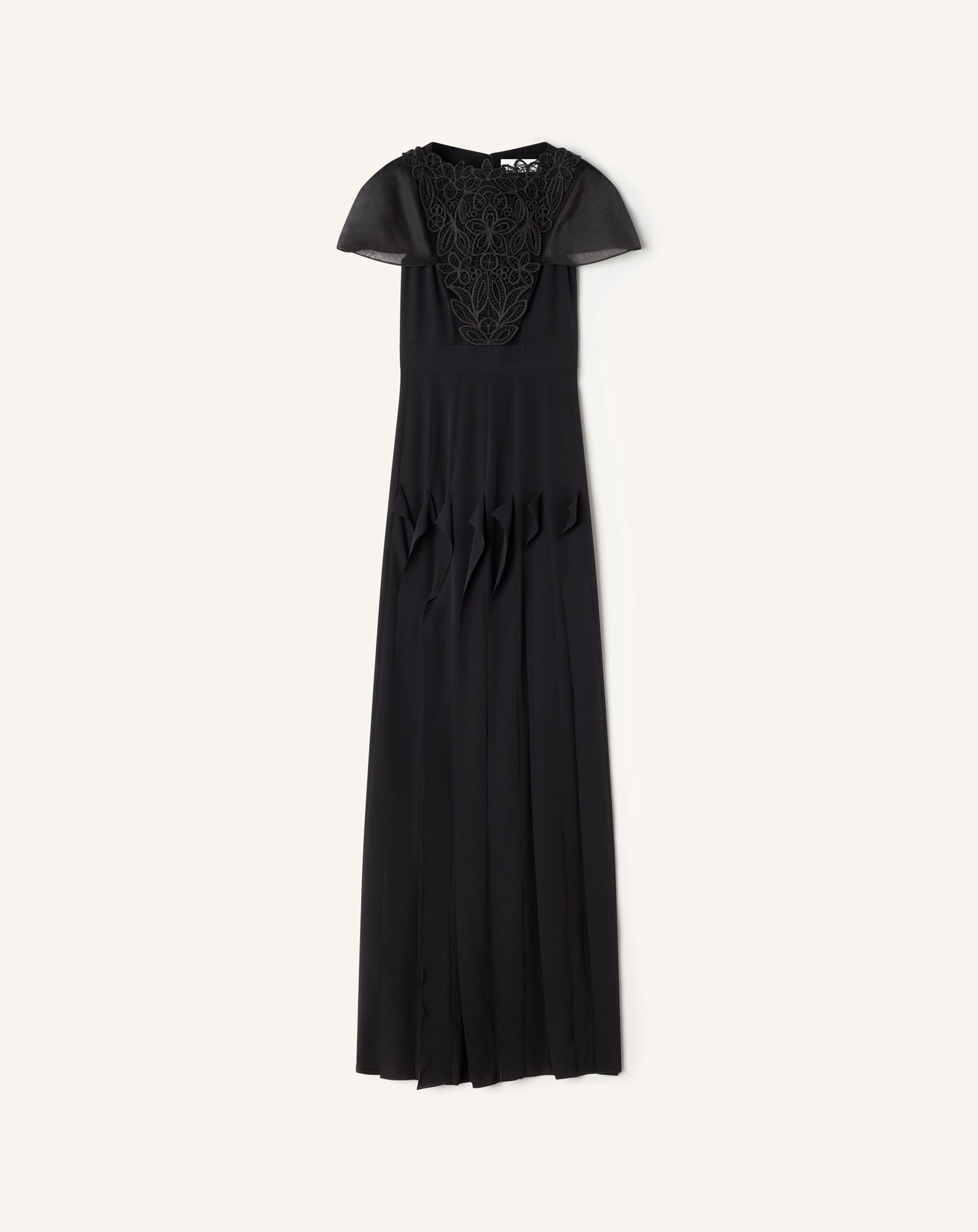 EMBROIDERED BIB DRESS IN SILK GEORGETTE EMBROIDERED BIB DRESS IN SILK GEORGETTE