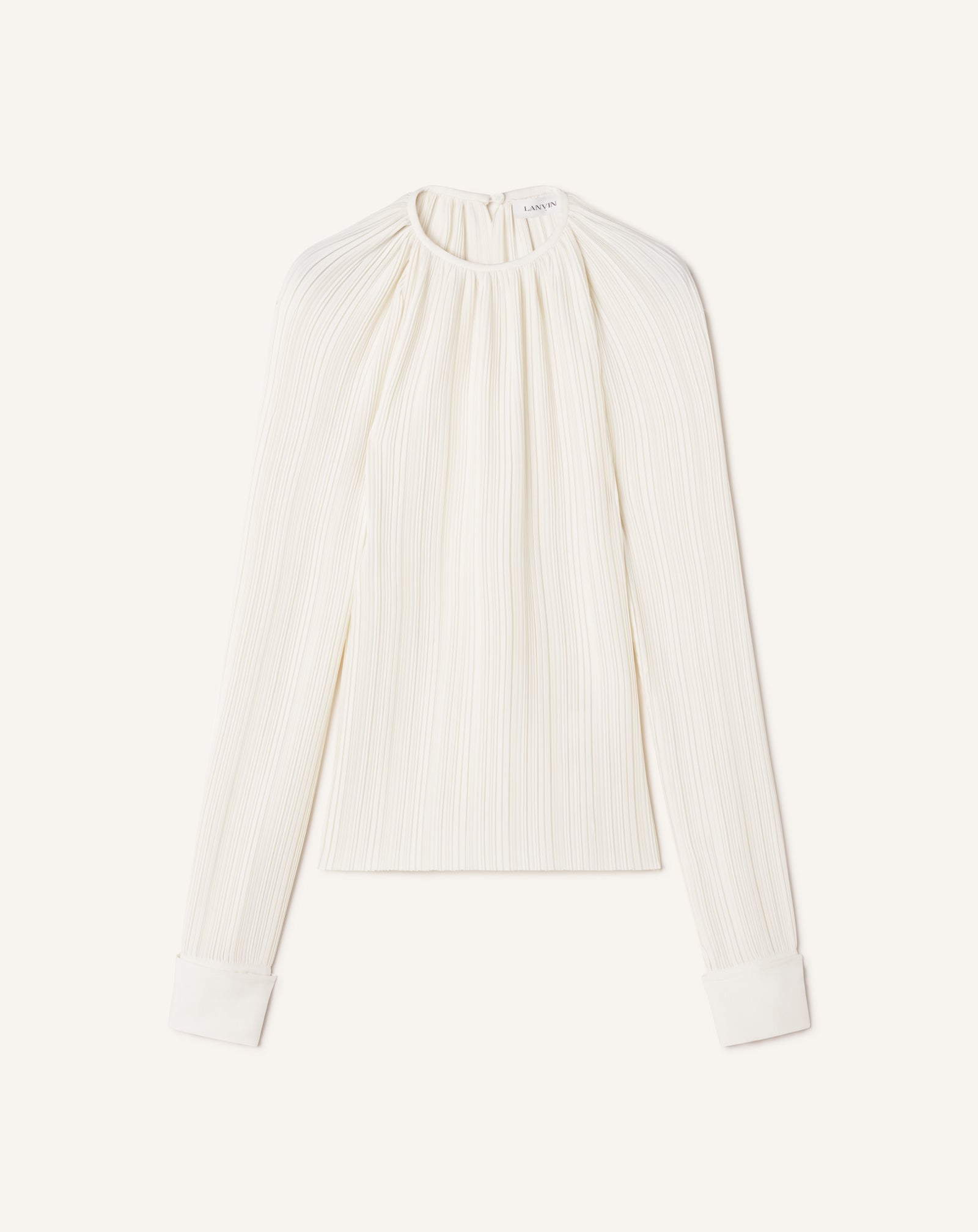 PLEATED CHARMEUSE TOP