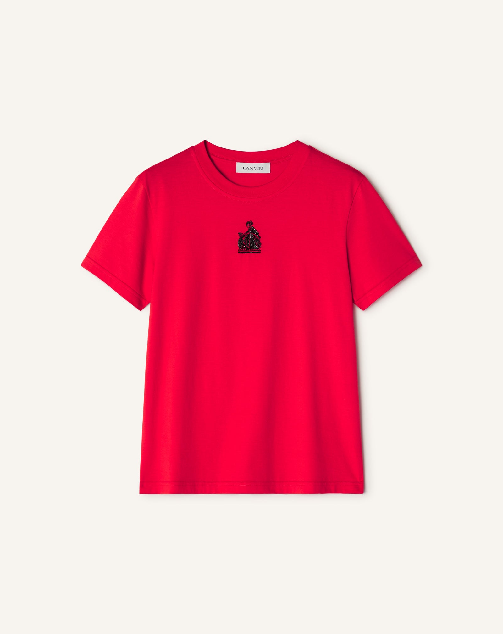 MOTHER AND DAUGHTER EMBROIDERED COTTON JERSEY T-SHIRT