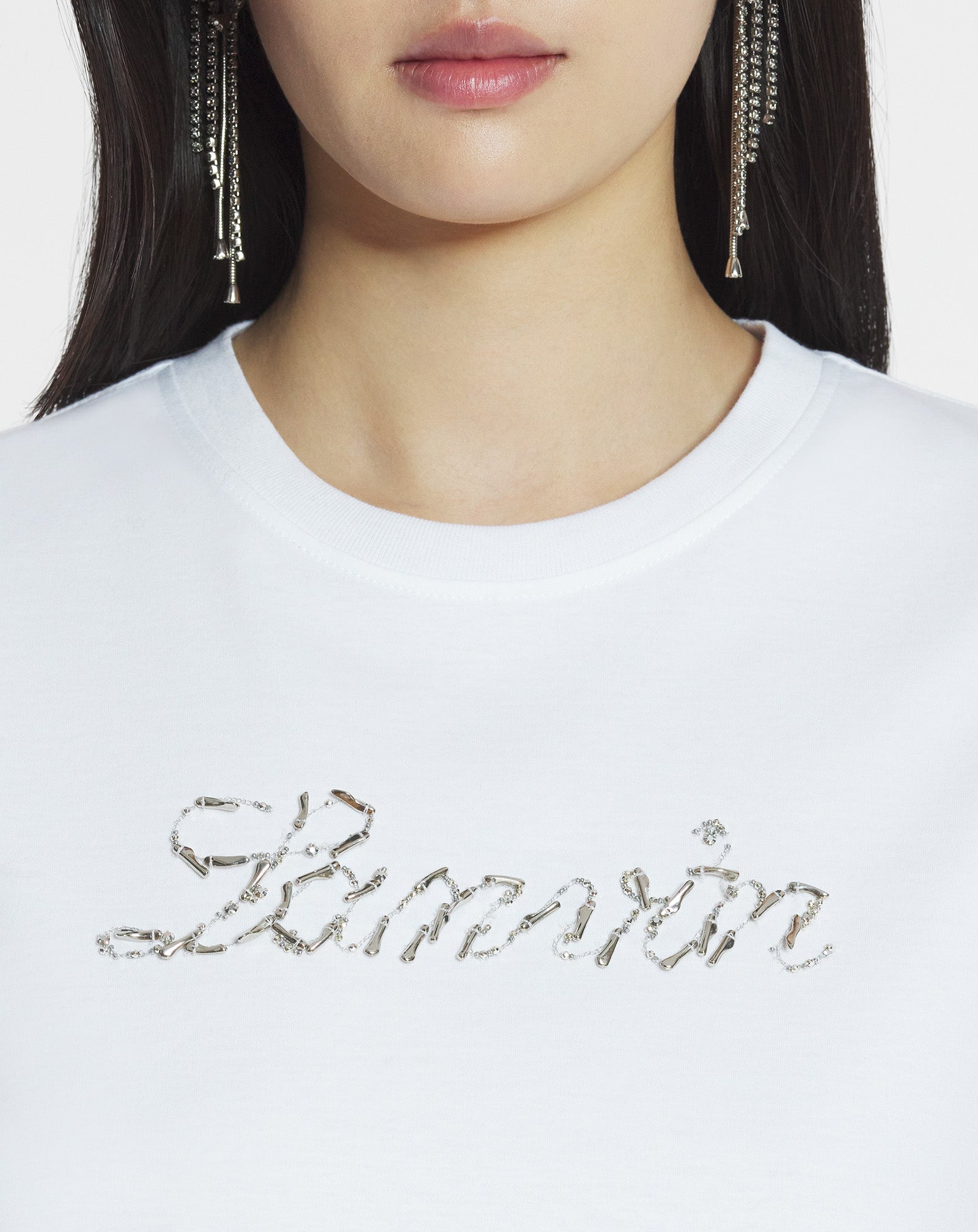 LANVIN BEAD EMBROIDERED T-SHIRT