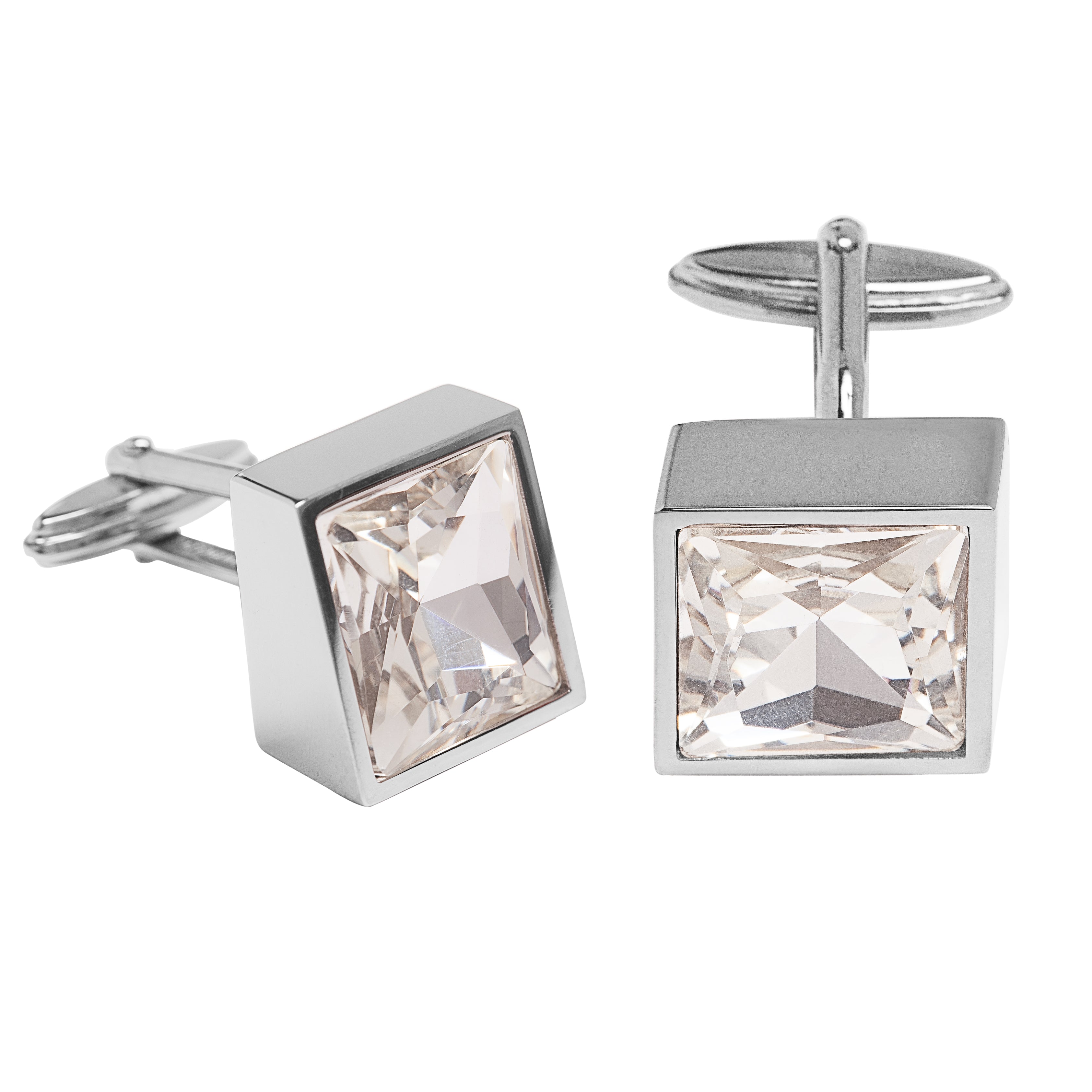 MEN'S CUFFLINKS CUBIC STRASS