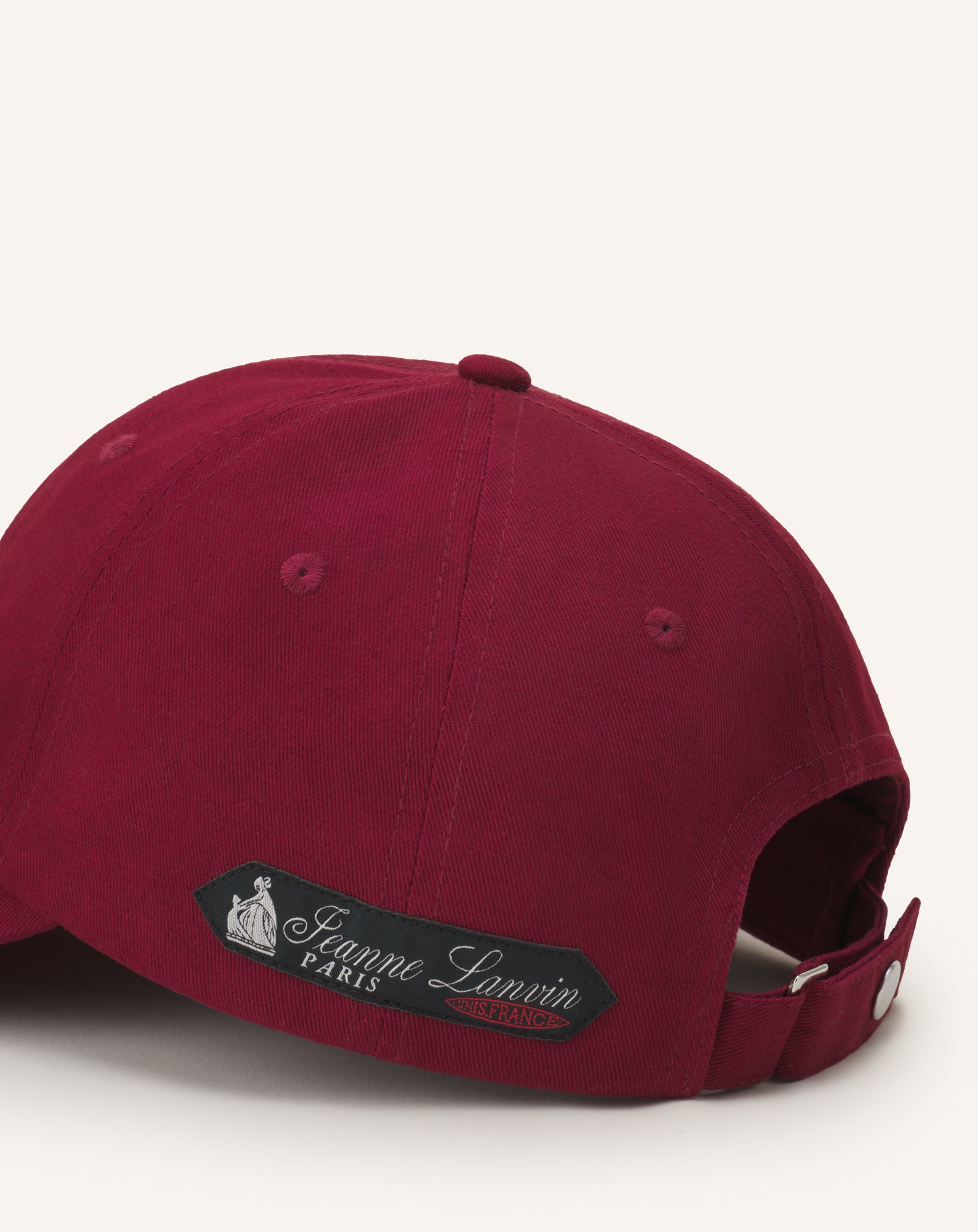 RED LANVIN SIGNATURE COTTON CAP