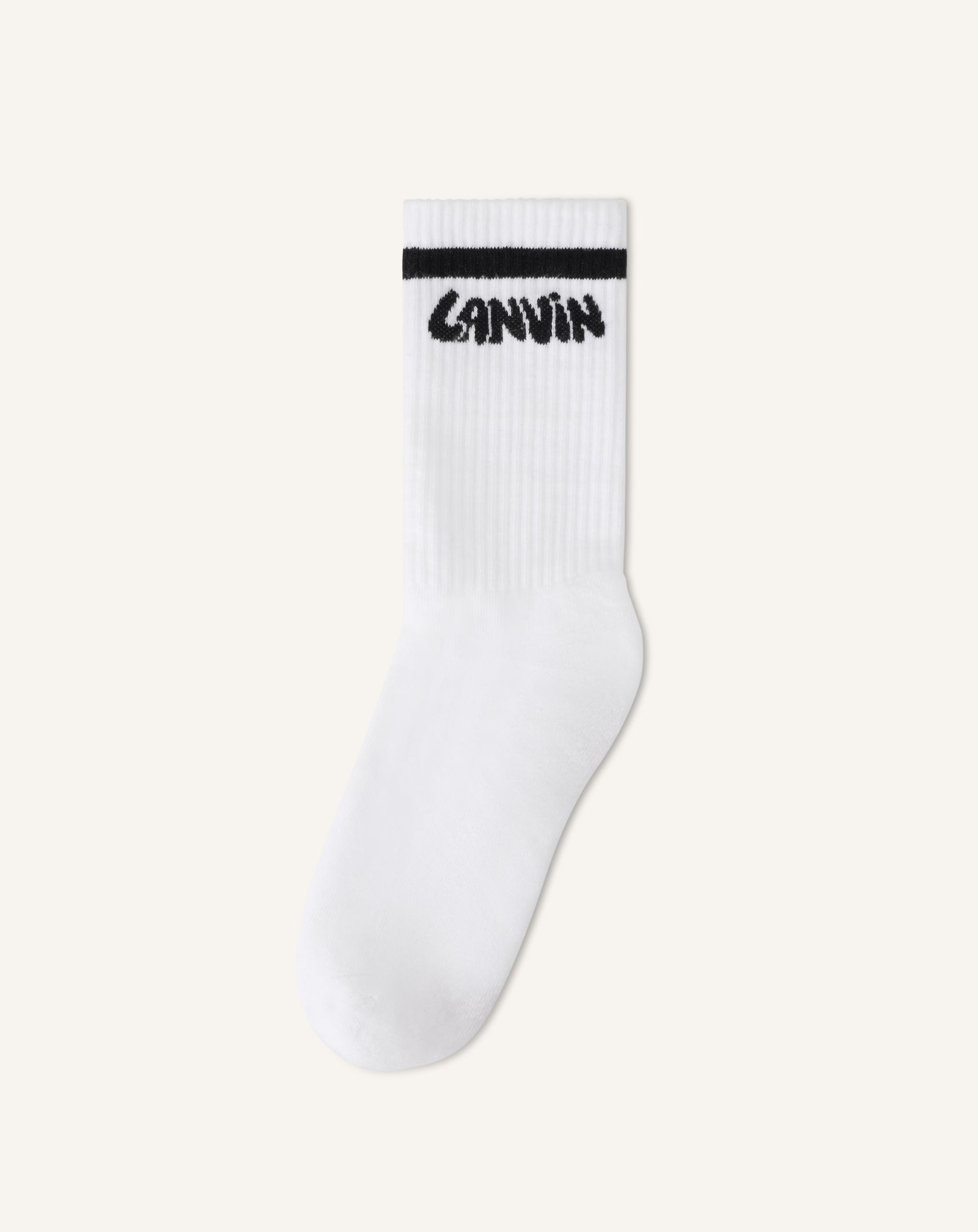 WHITE LANVIN COTTON SOCKS