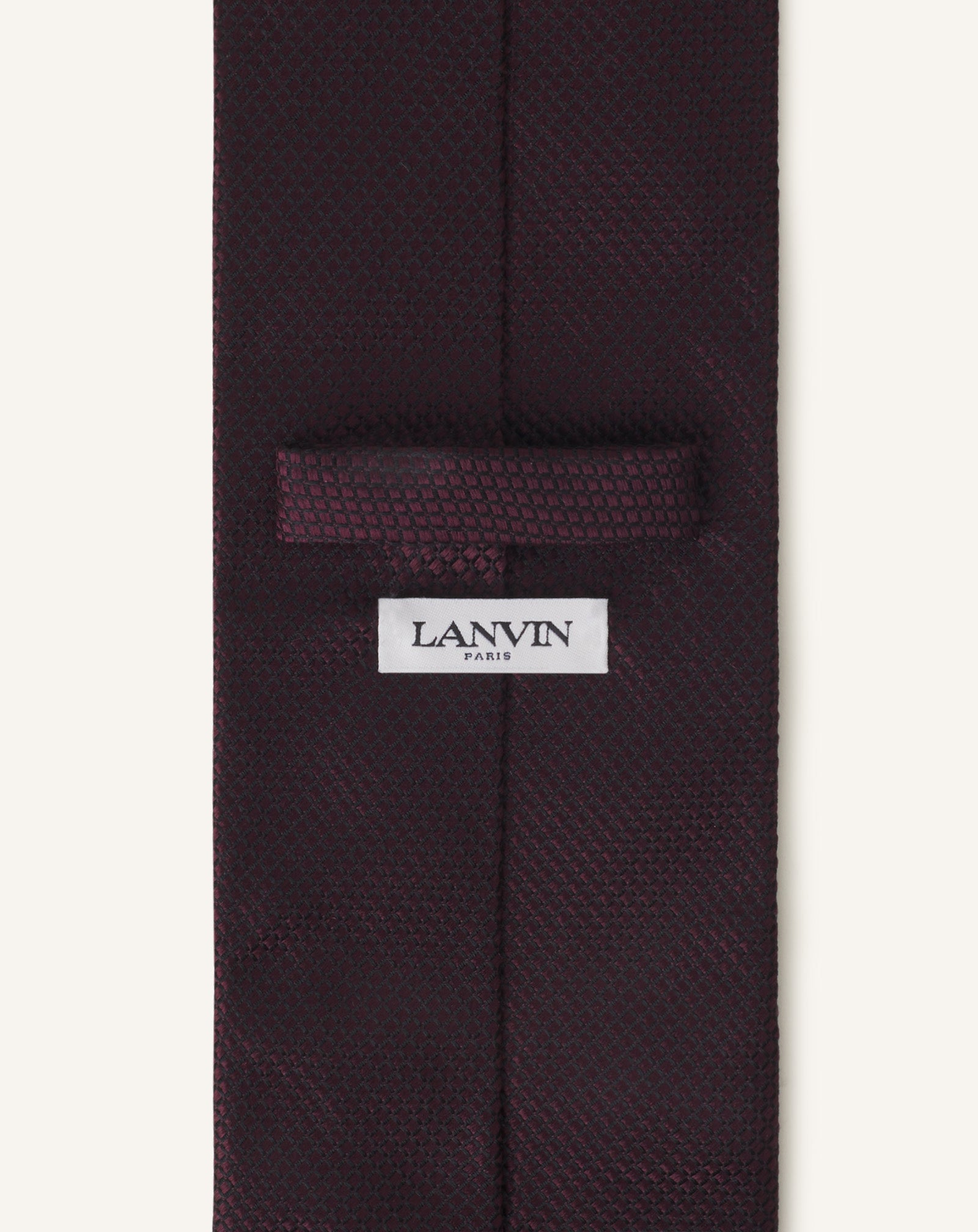 BROWN PLAIN SILK PIQUE TIE