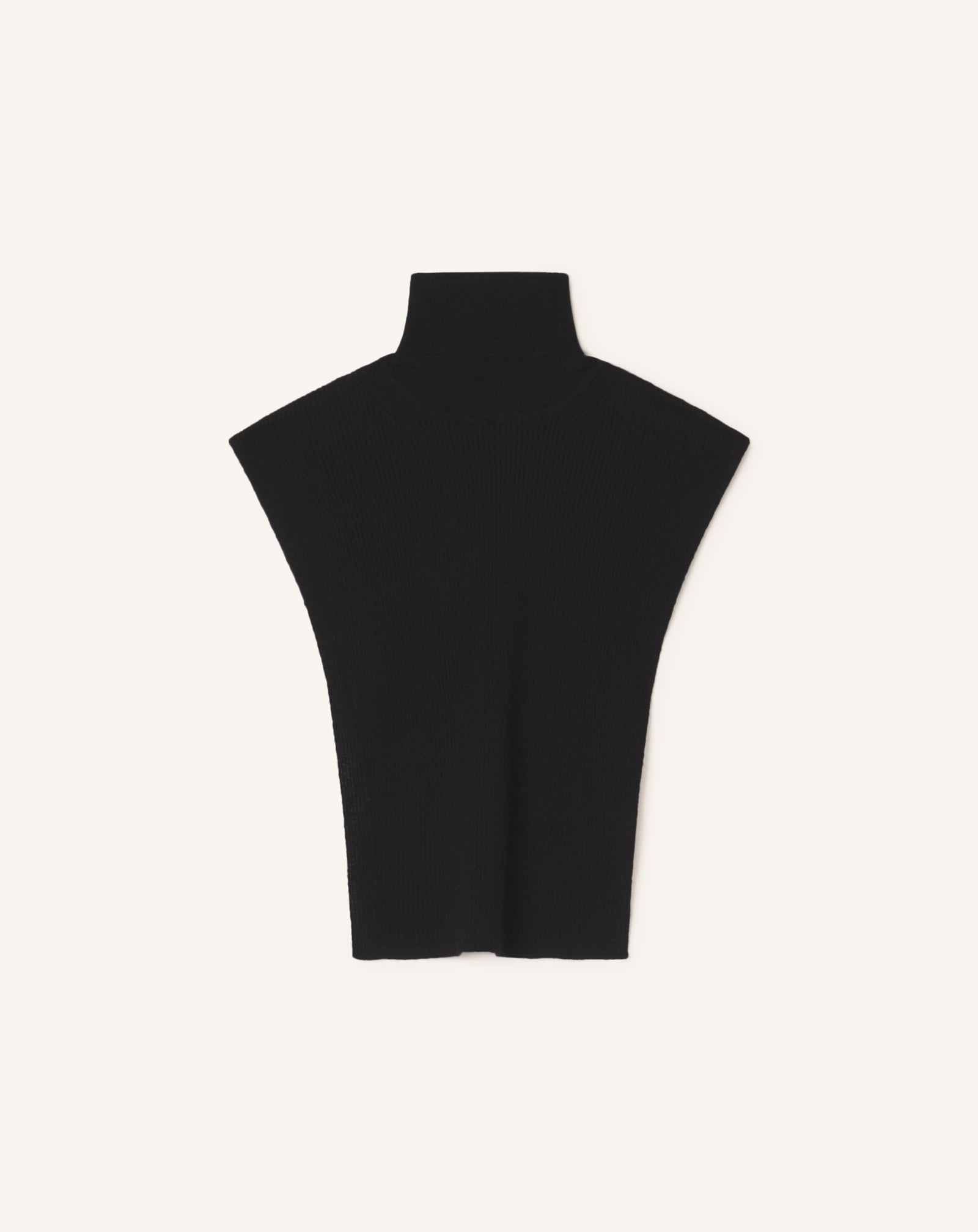 BLACK LANVIN SIGNATURE COLLAR IN CASHMERE
