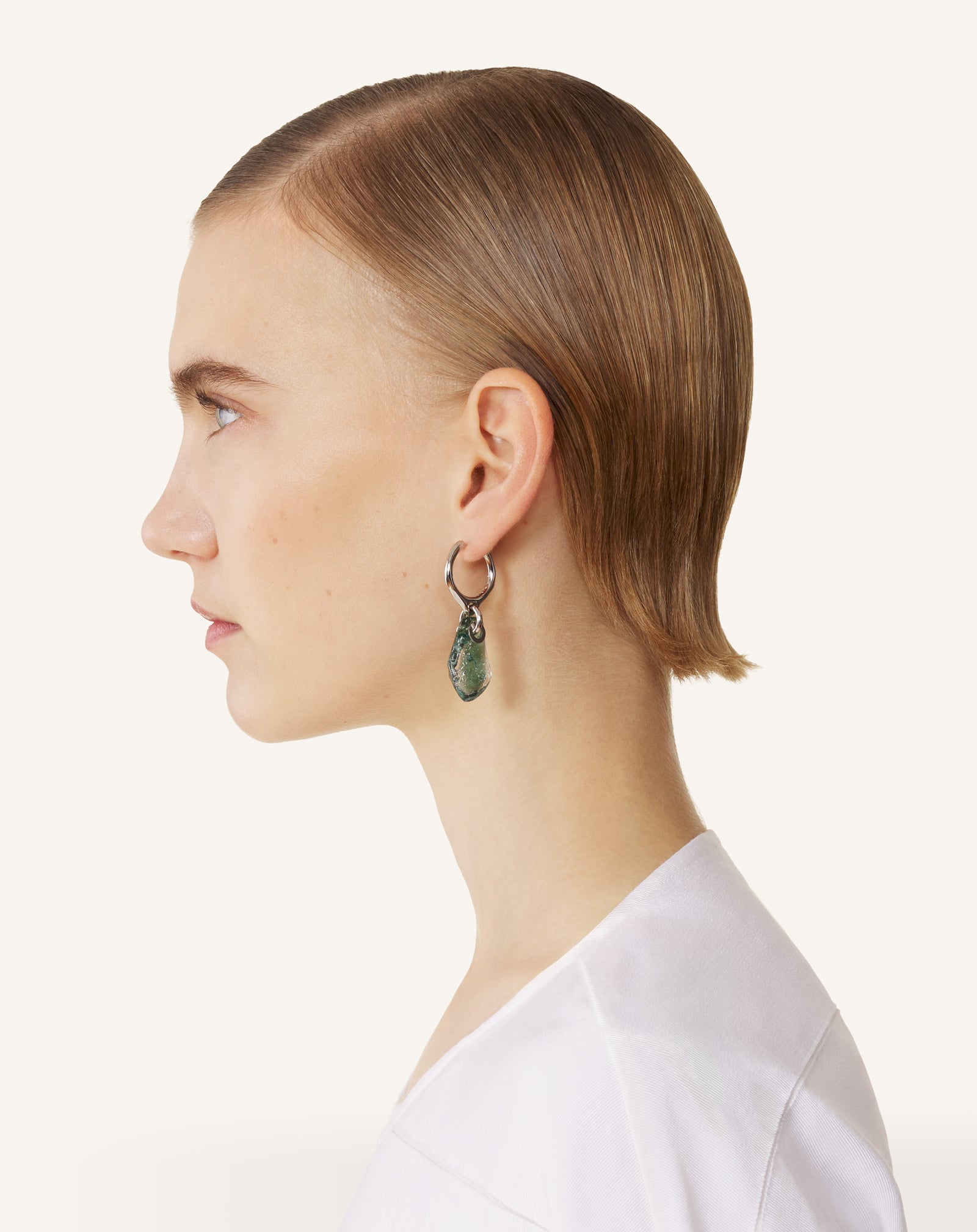 GREY AURORE HOOP EARRINGS