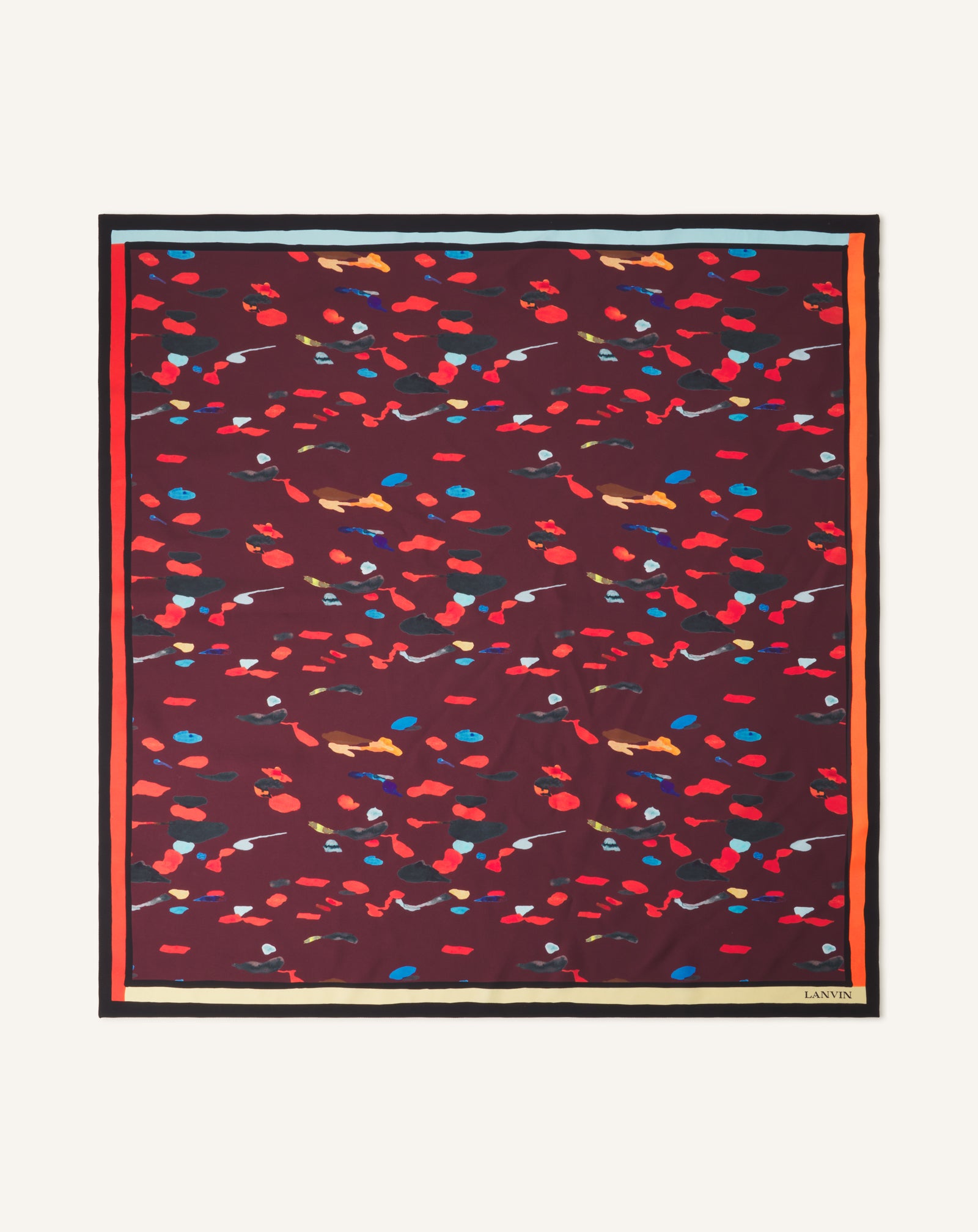 RED DROP COLOR SILK SCARF