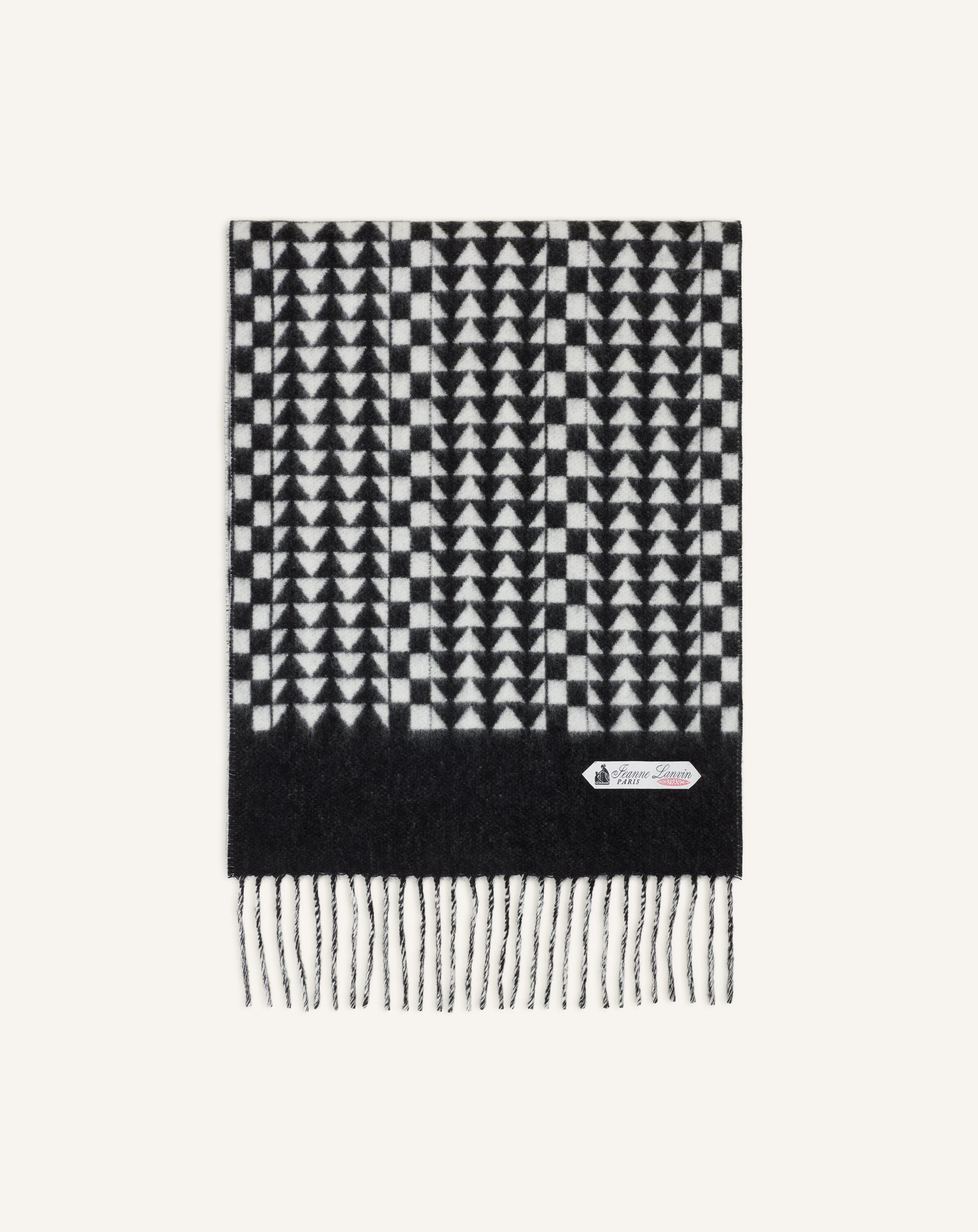 GREY ARTDECO SCARF IN CASHMERE