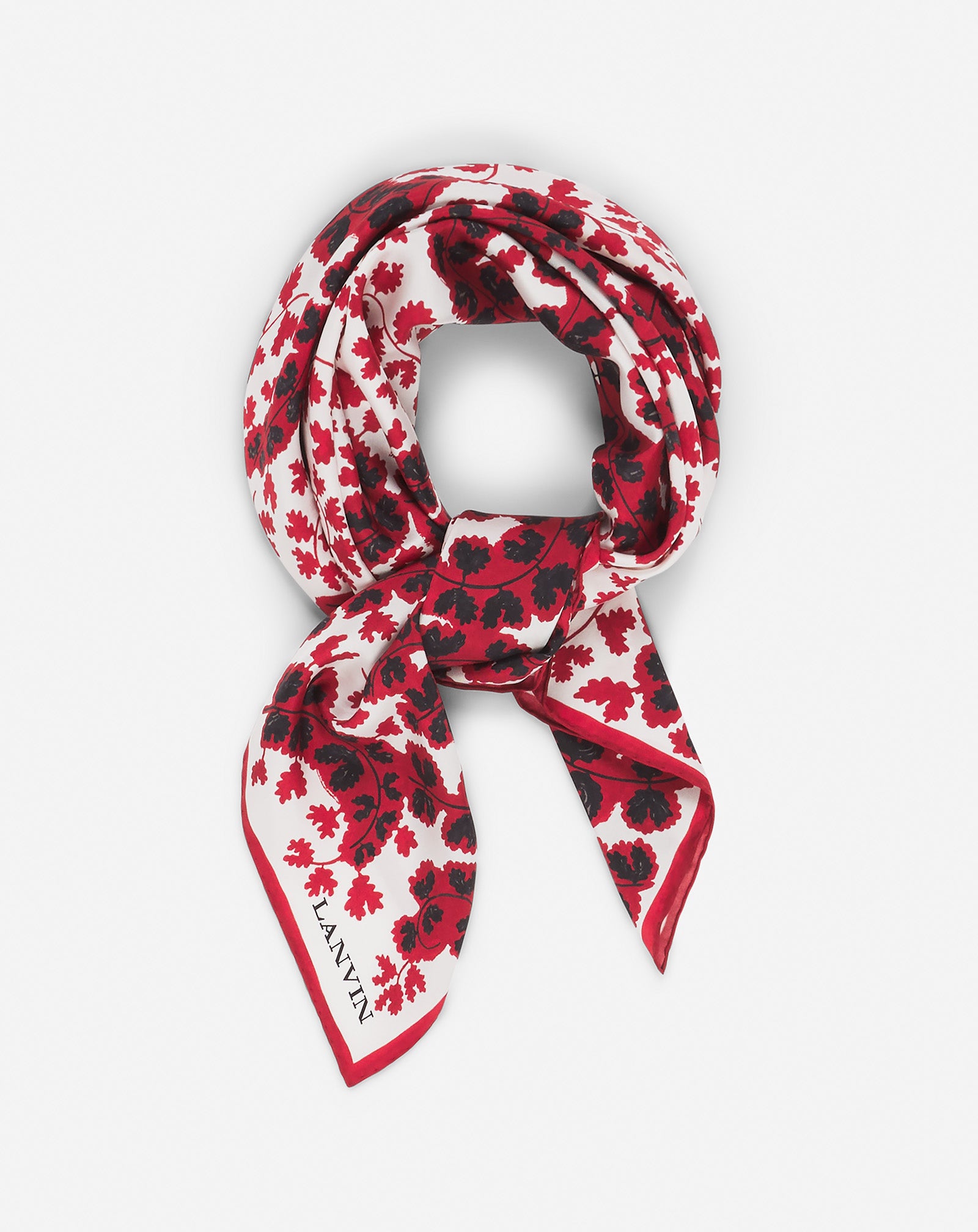 LANVIN ÉTÉ SILK SCARF WITH A RATEAU PRINT