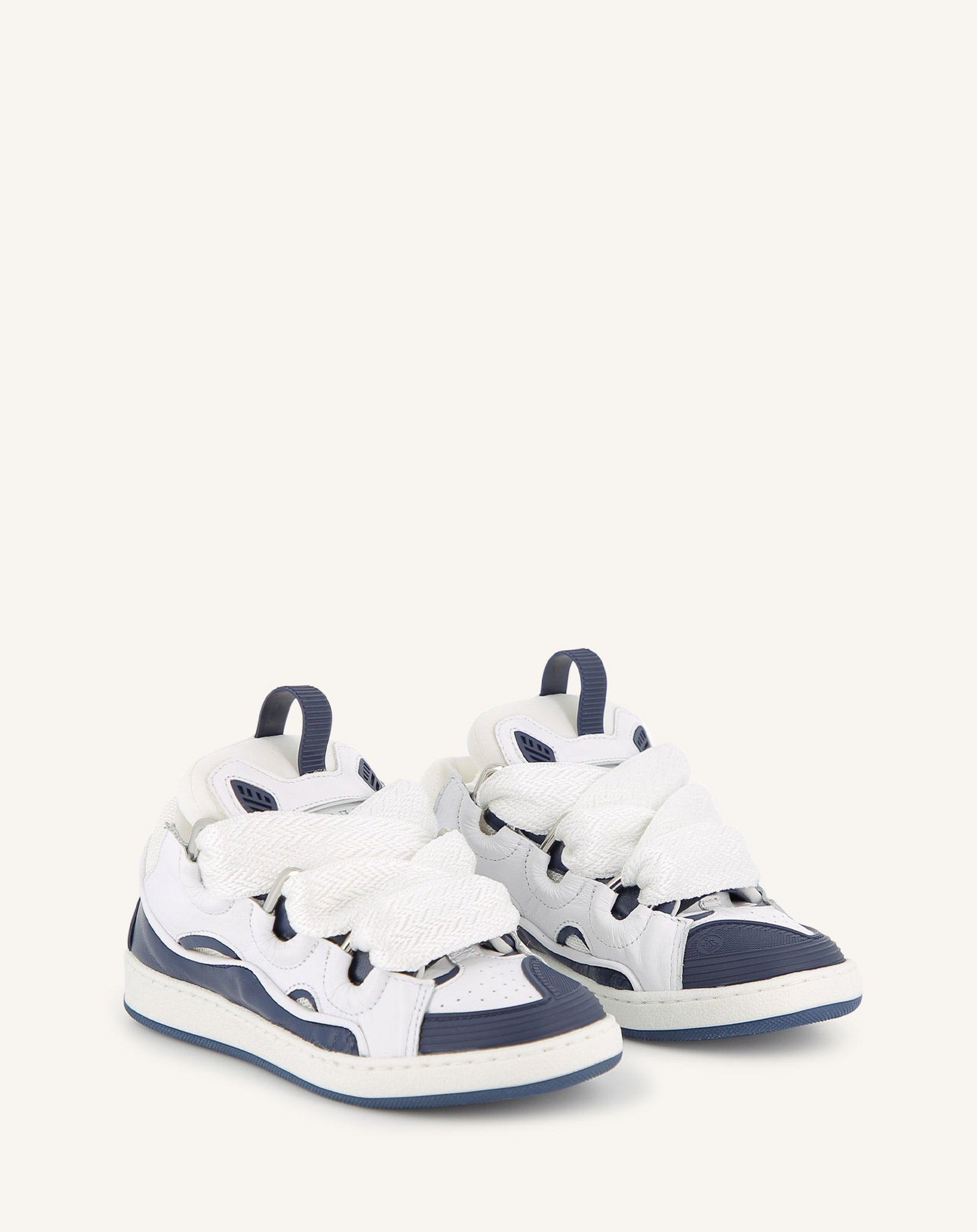 BLUE LACE-UP TRAINERS