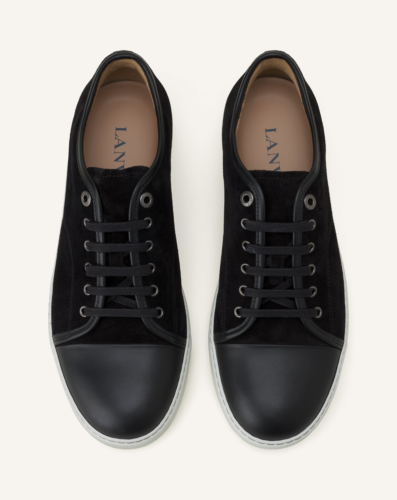 BLACK DBB1 SNEAKERS IN LEATHER AND SUEDE