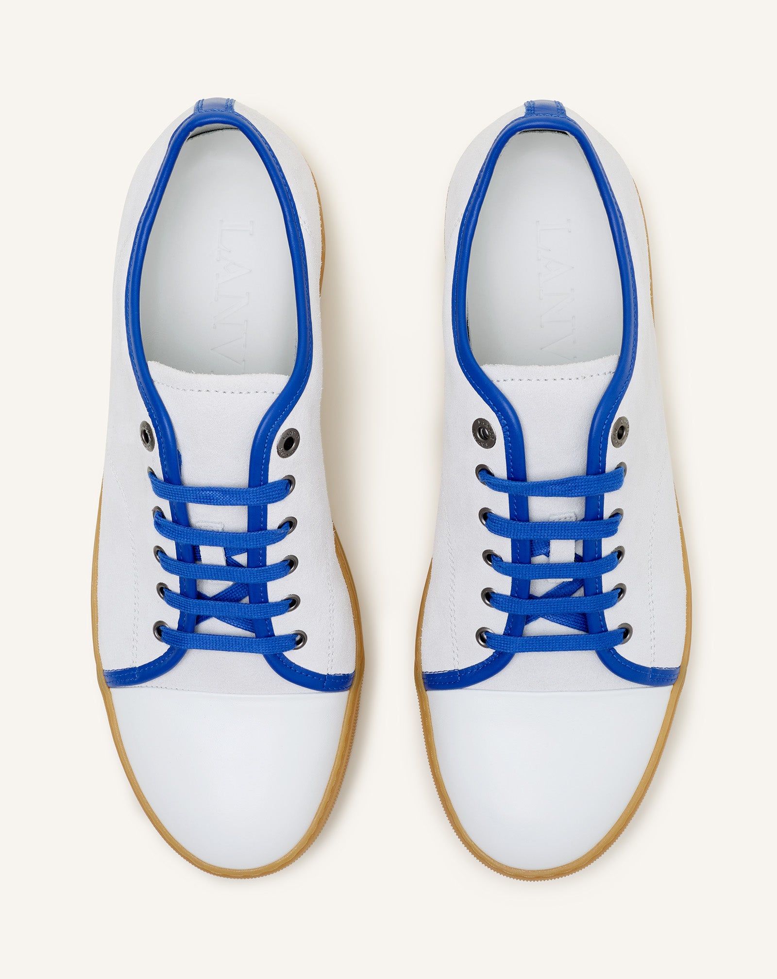 BLUE DBB1 SNEAKERS IN LEATHER AND SUEDE
