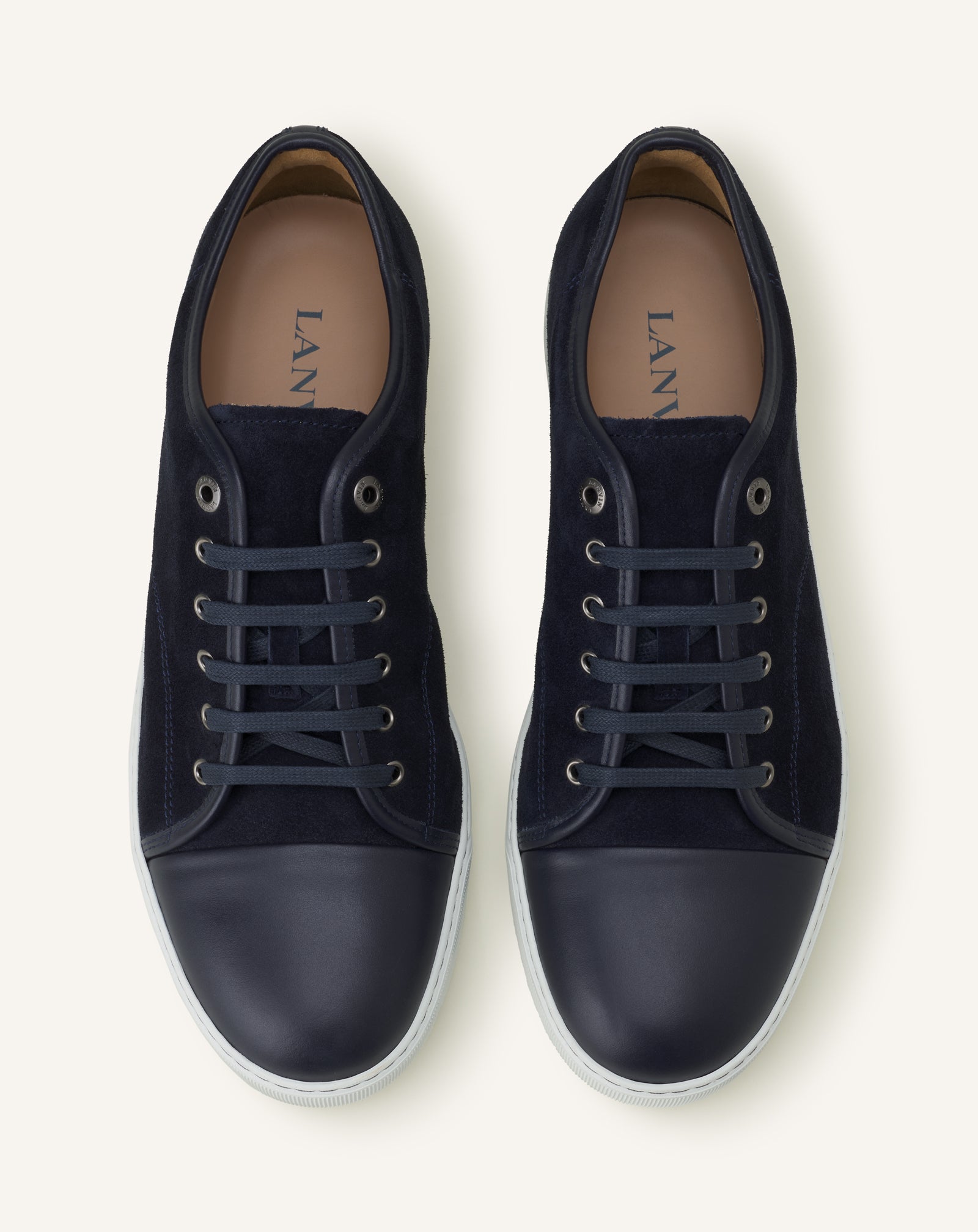 BLUE DBB1 SNEAKERS IN LEATHER AND SUEDE