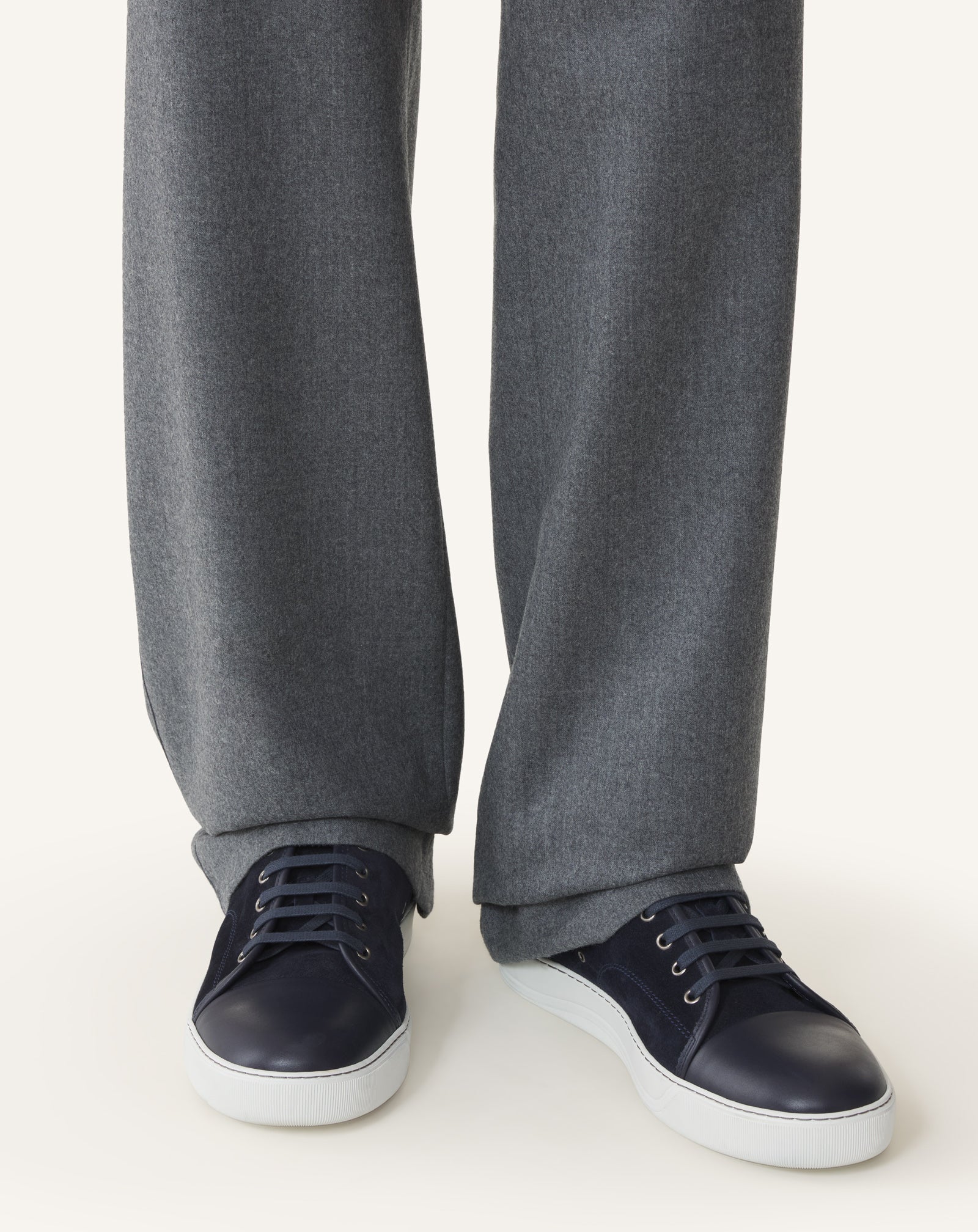 BLUE DBB1 LEATHER AND SUEDE SNEAKERS