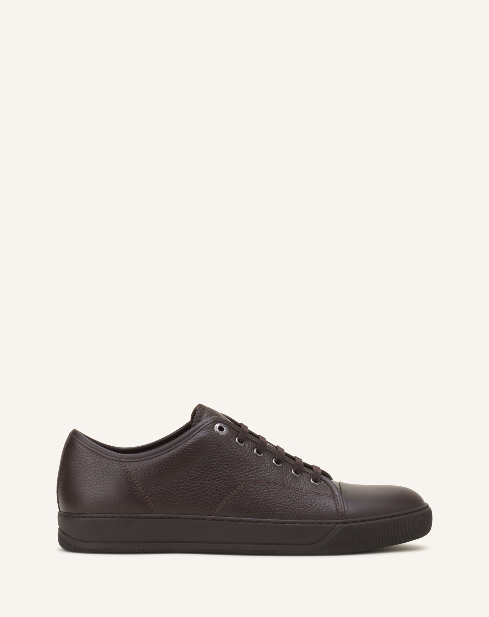 BROWN DBB1 SNEAKERS IN NAPPA AND GRAINED LEATHER
