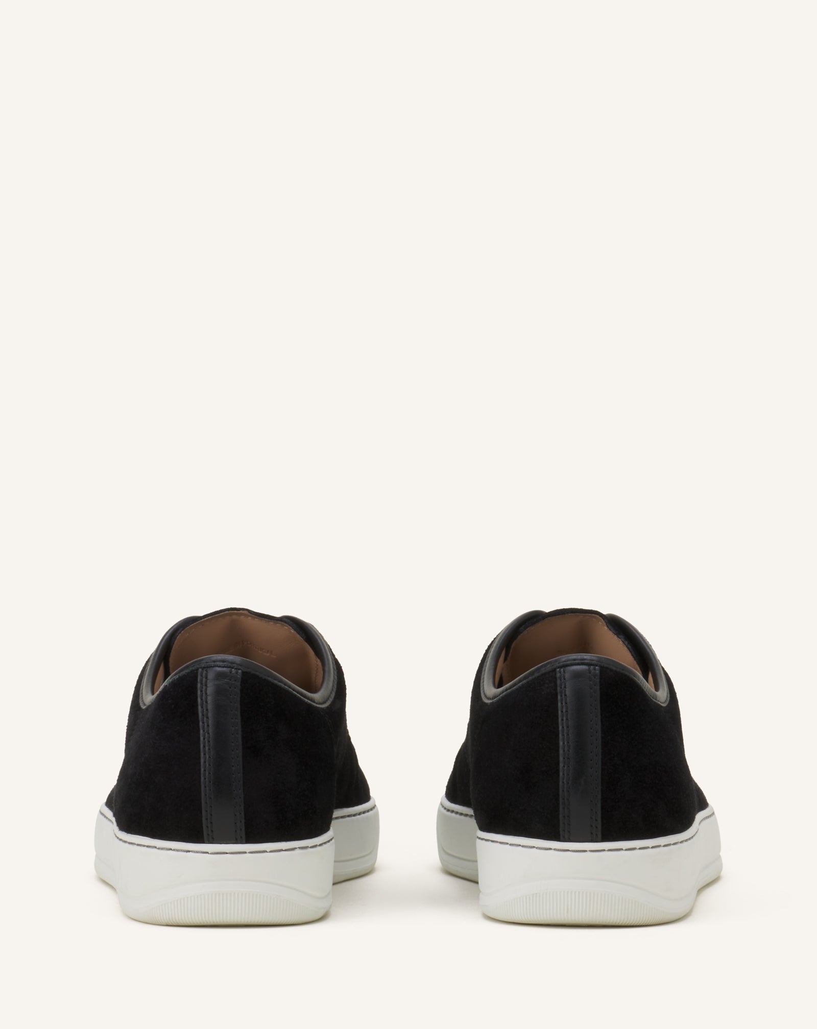 BLACK DBB1 PATENT LEATHER AND SUEDE SNEAKERS