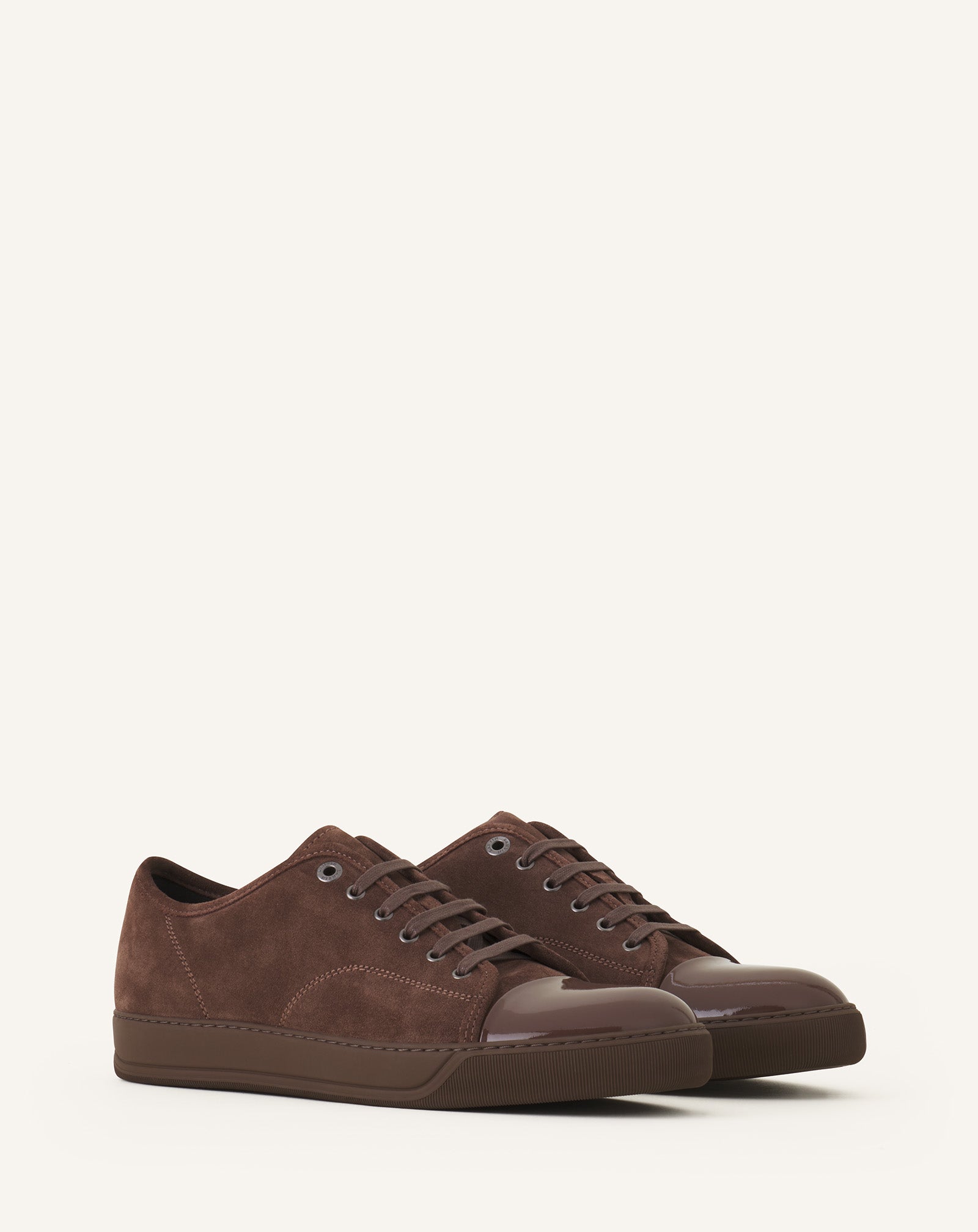 DBB1 PATENT LEATHER AND SUEDE SNEAKERS
