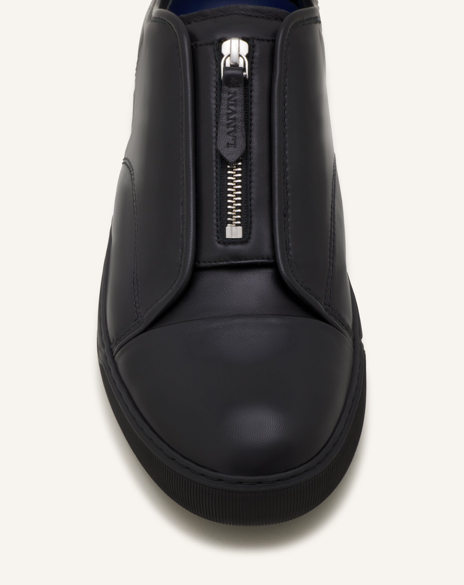 BLACK DBB1 ZIP SNEAKERS IN LEATHER