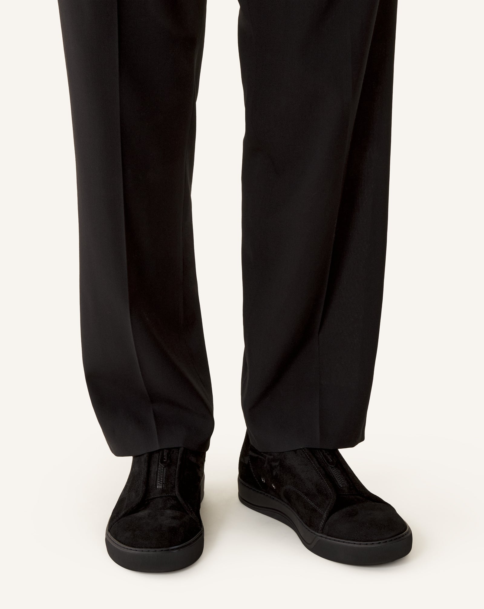 BLACK DBB1 ZIP SNEAKERS IN SUEDE