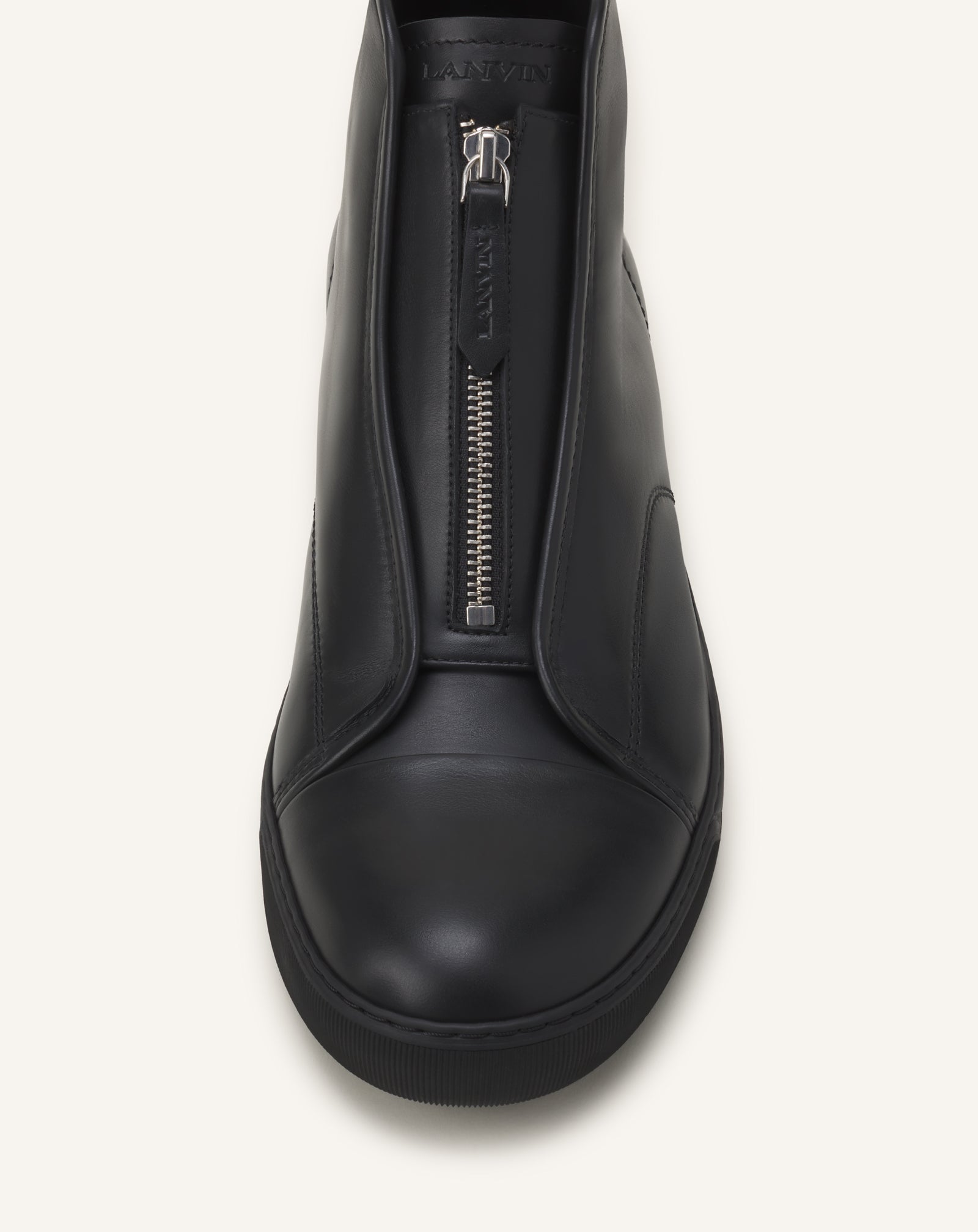 BLACK DBB1 HIGH-TOP SNEAKERS IN LEATHER