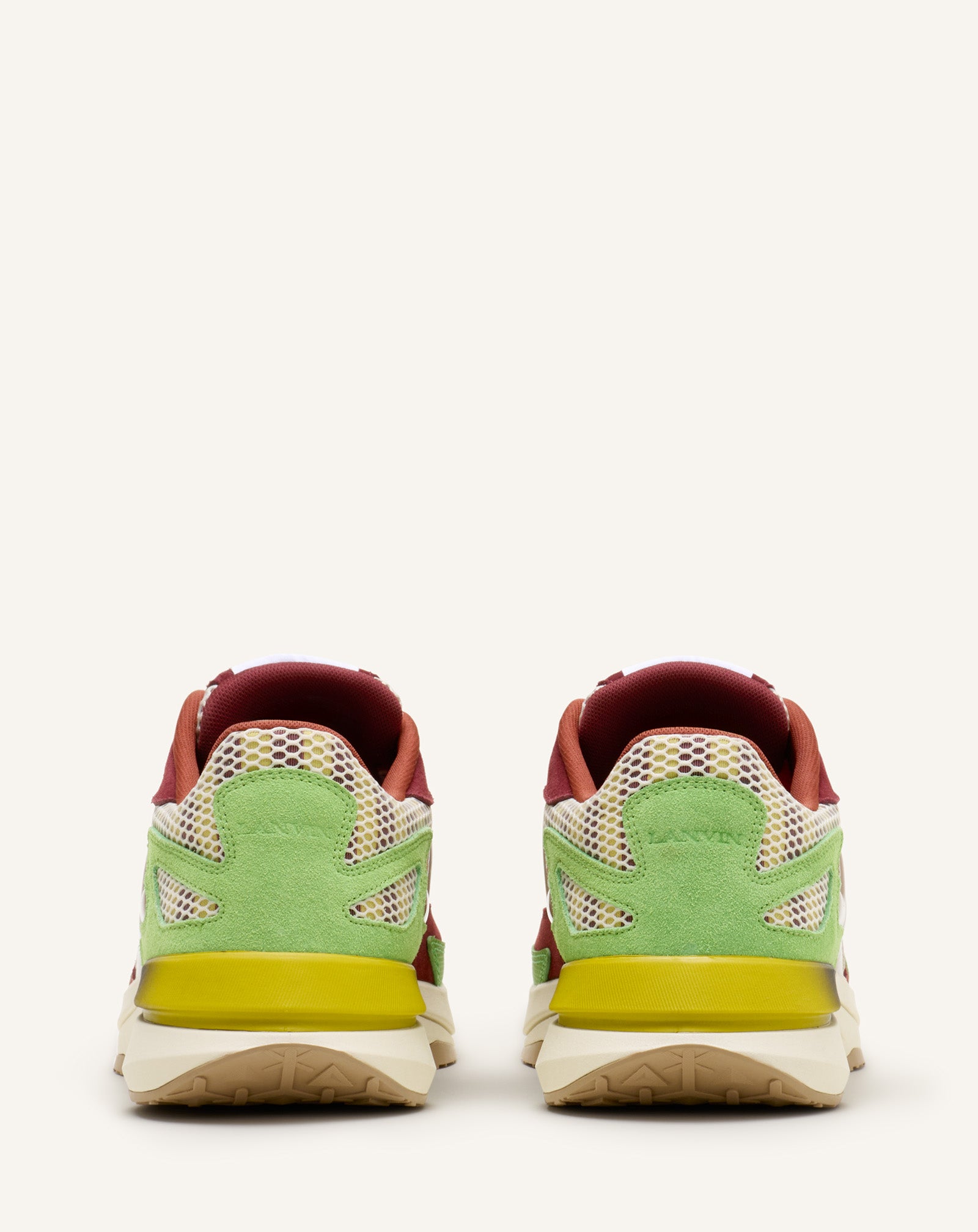 RED JLA SNEAKERS IN MESH AND METALLIC LEATHER